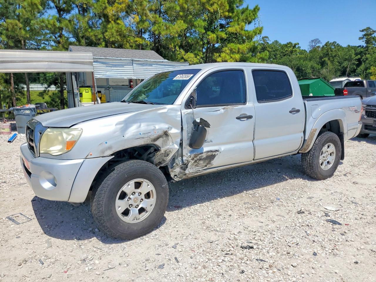 2008 Toyota Tacoma Double Cab Prerunner Silver vin: 3TMJU62NX8M068223