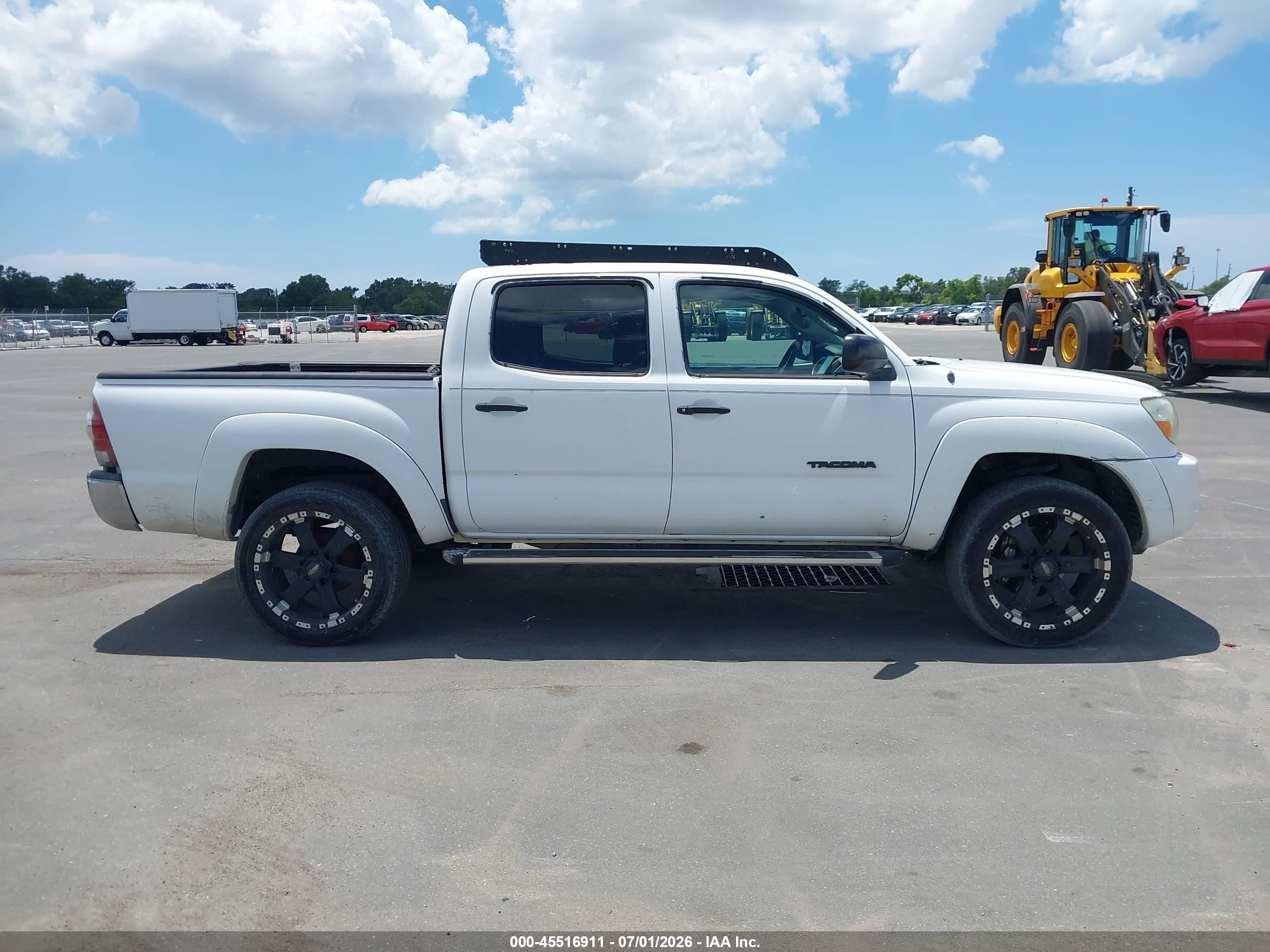 2009 Toyota Tacoma Prerunner V6 White vin: 3TMJU62NX9M073066