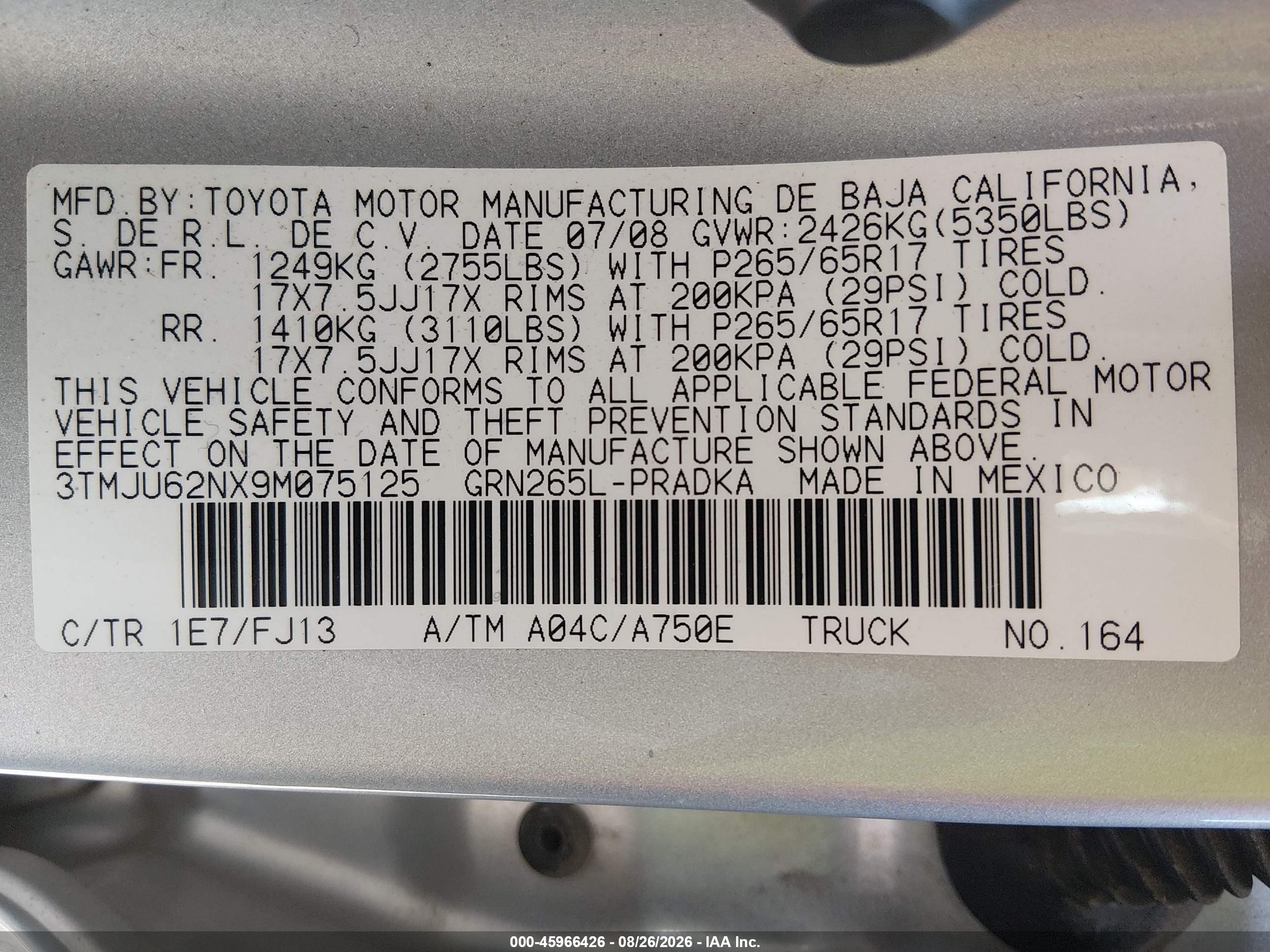 2009 Toyota Tacoma Prerunner V6 Silver vin: 3TMJU62NX9M075125
