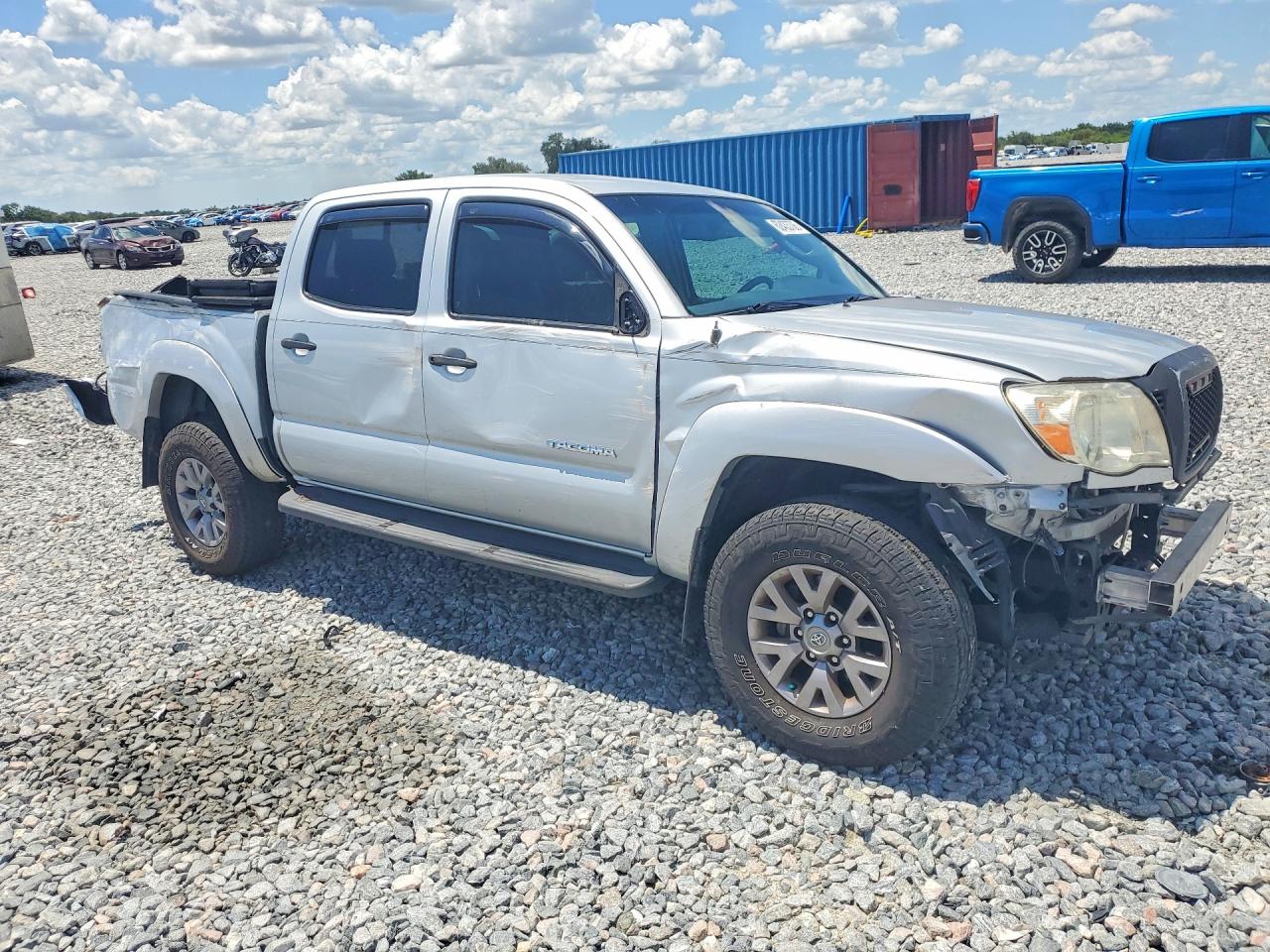 2009 Toyota Tacoma Double Cab Prerunner Silver vin: 3TMJU62NX9M075139