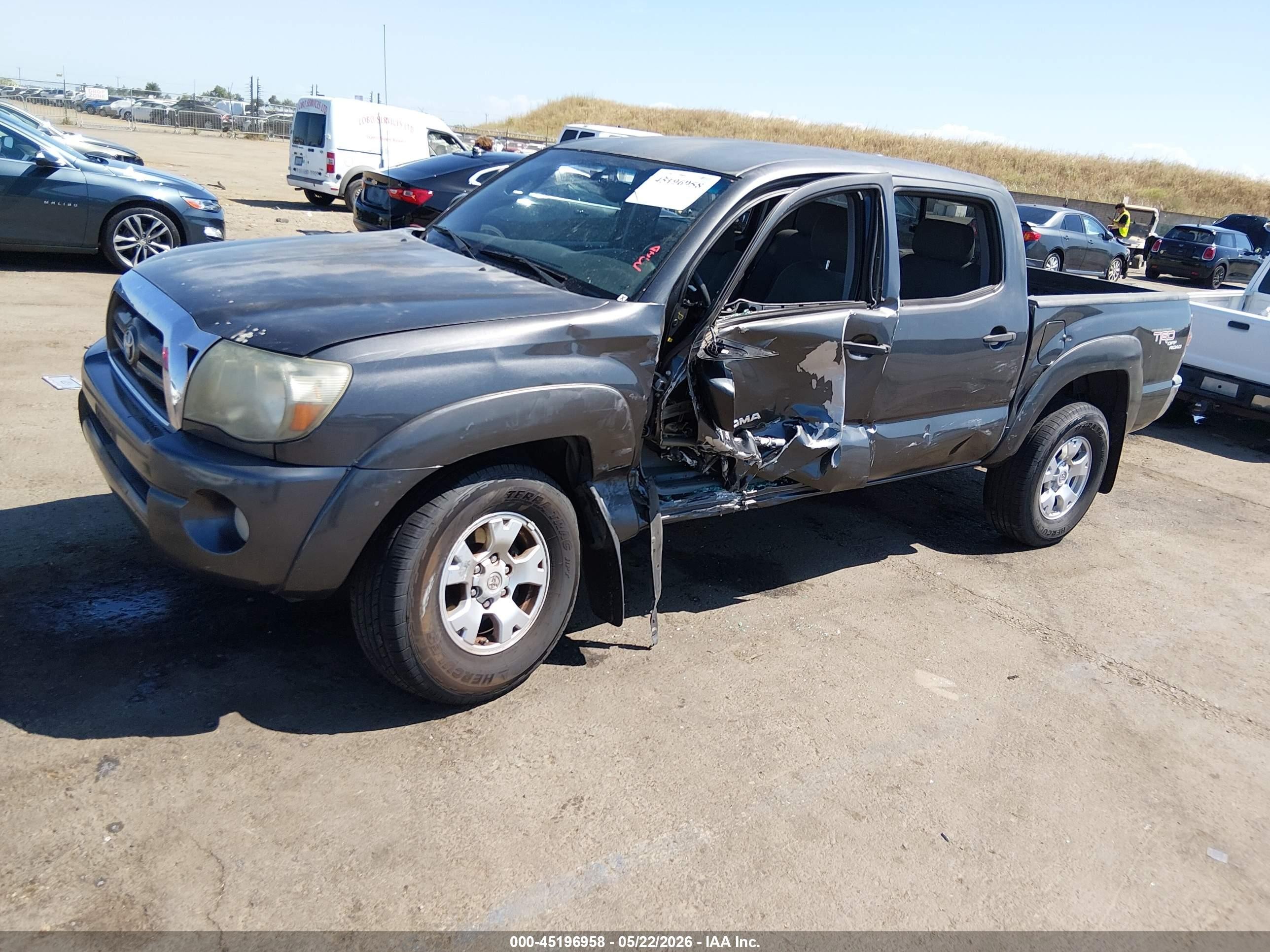 2009 Toyota Tacoma Prerunner V6 Серый vin: 3TMJU62NX9M078655