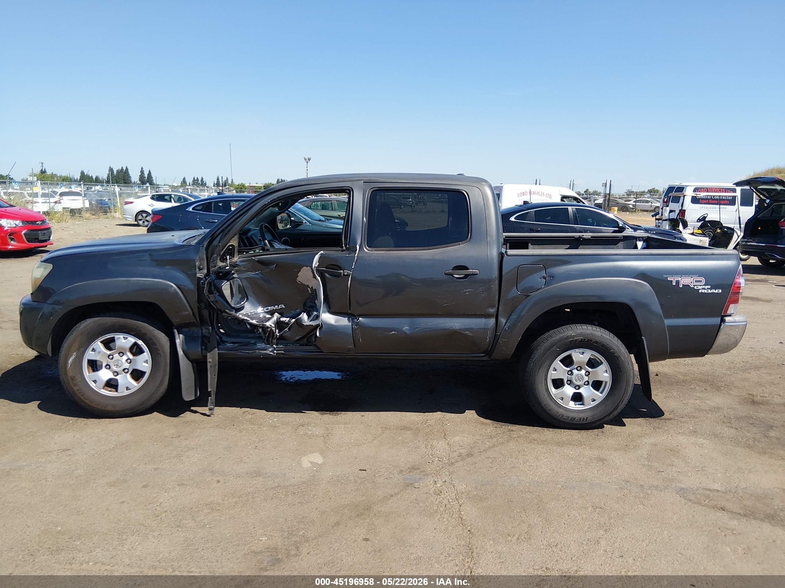 2009 Toyota Tacoma Prerunner V6 Серый vin: 3TMJU62NX9M078655