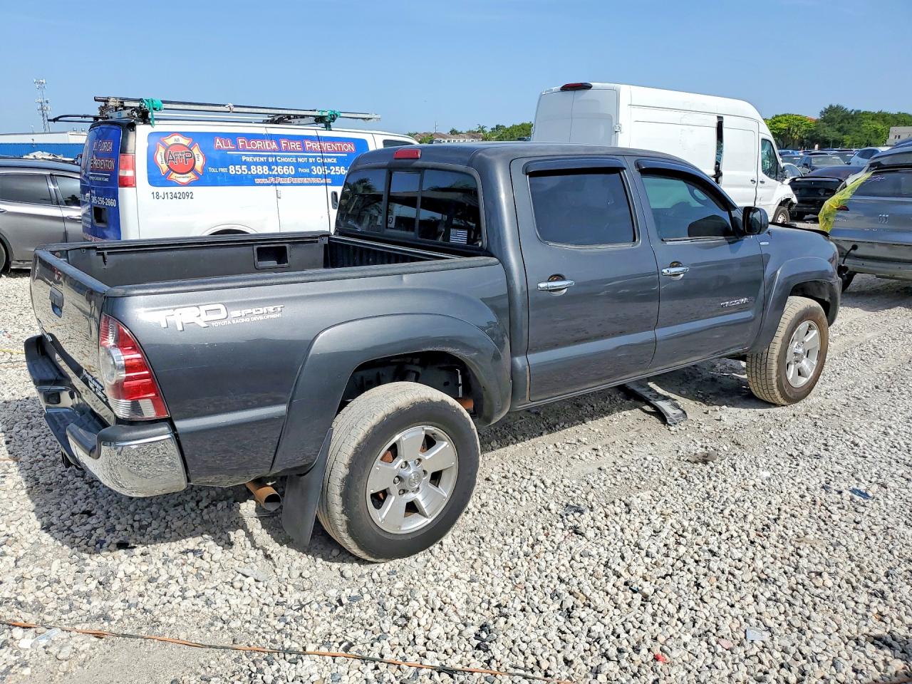 2009 Toyota Tacoma Double Cab Prerunner Серый vin: 3TMJU62NX9M087906