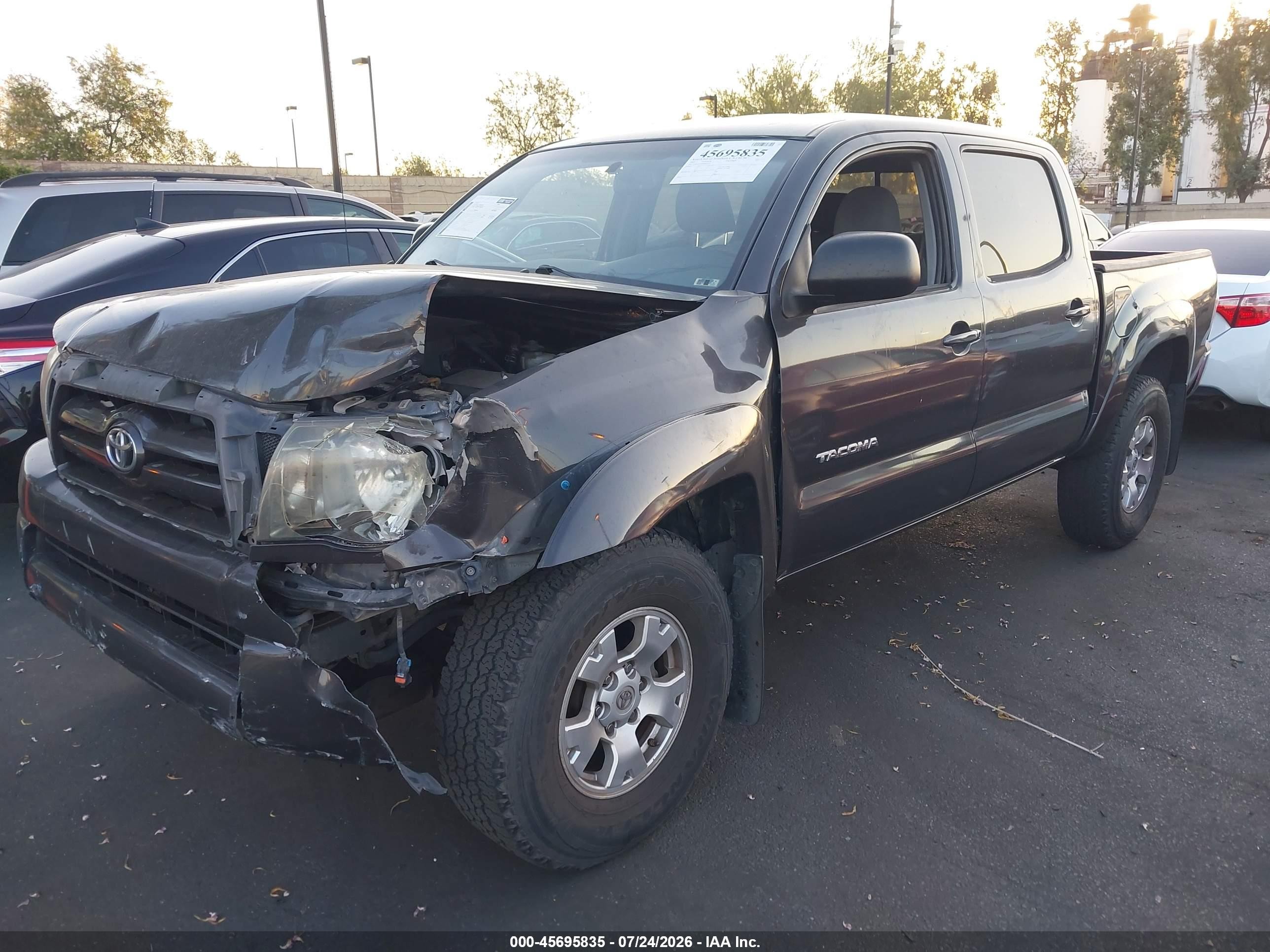 2009 Toyota Tacoma Prerunner V6 Gray vin: 3TMJU62NX9M091051