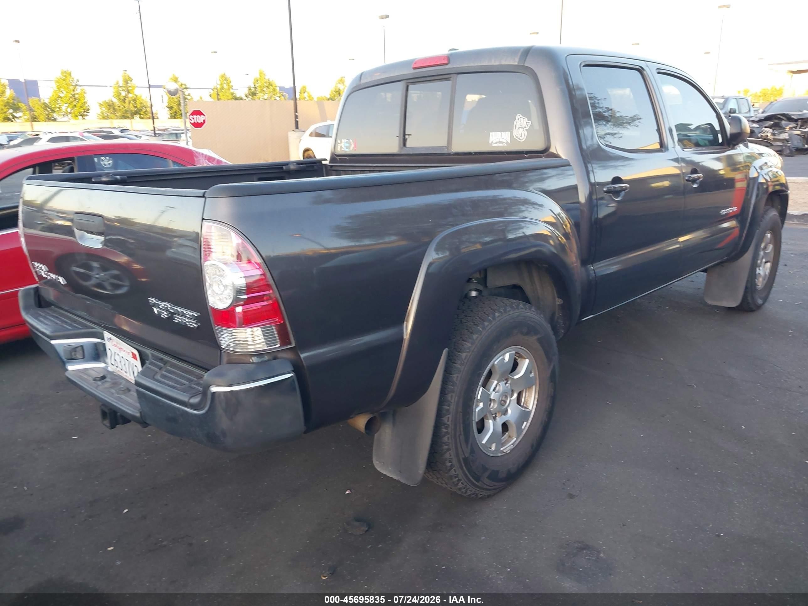 2009 Toyota Tacoma Prerunner V6 Gray vin: 3TMJU62NX9M091051