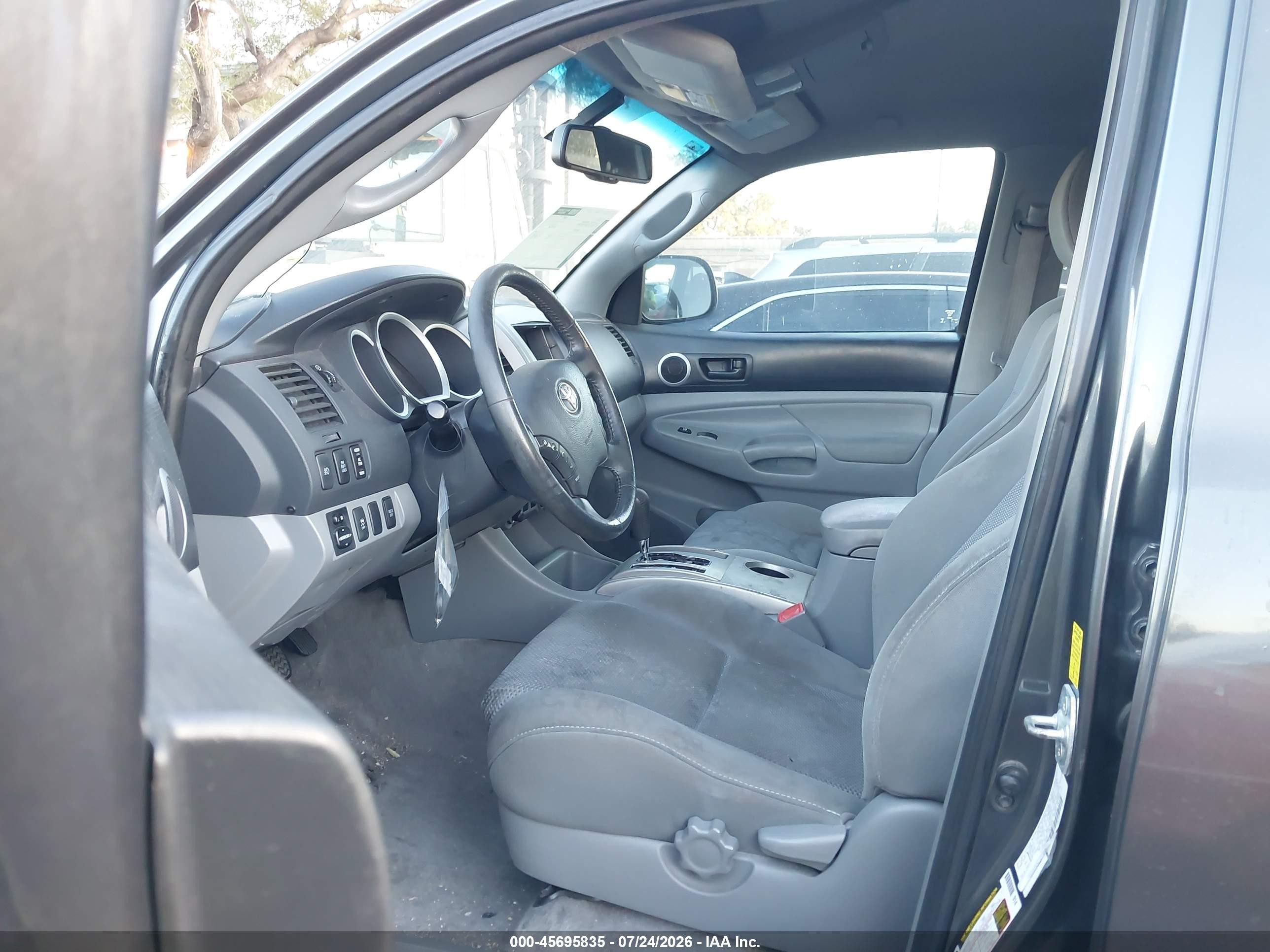 2009 Toyota Tacoma Prerunner V6 Gray vin: 3TMJU62NX9M091051