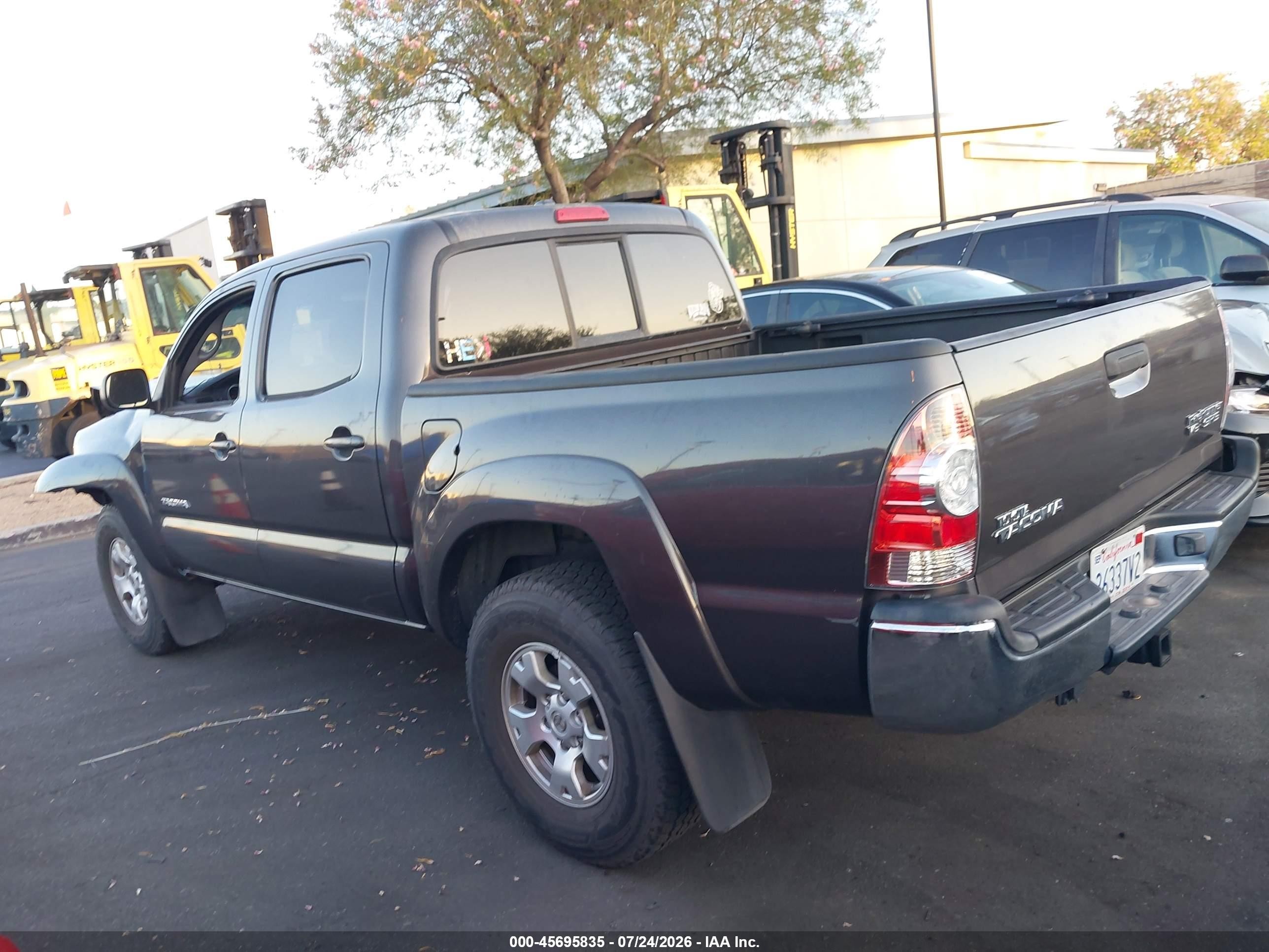 2009 Toyota Tacoma Prerunner V6 Gray vin: 3TMJU62NX9M091051