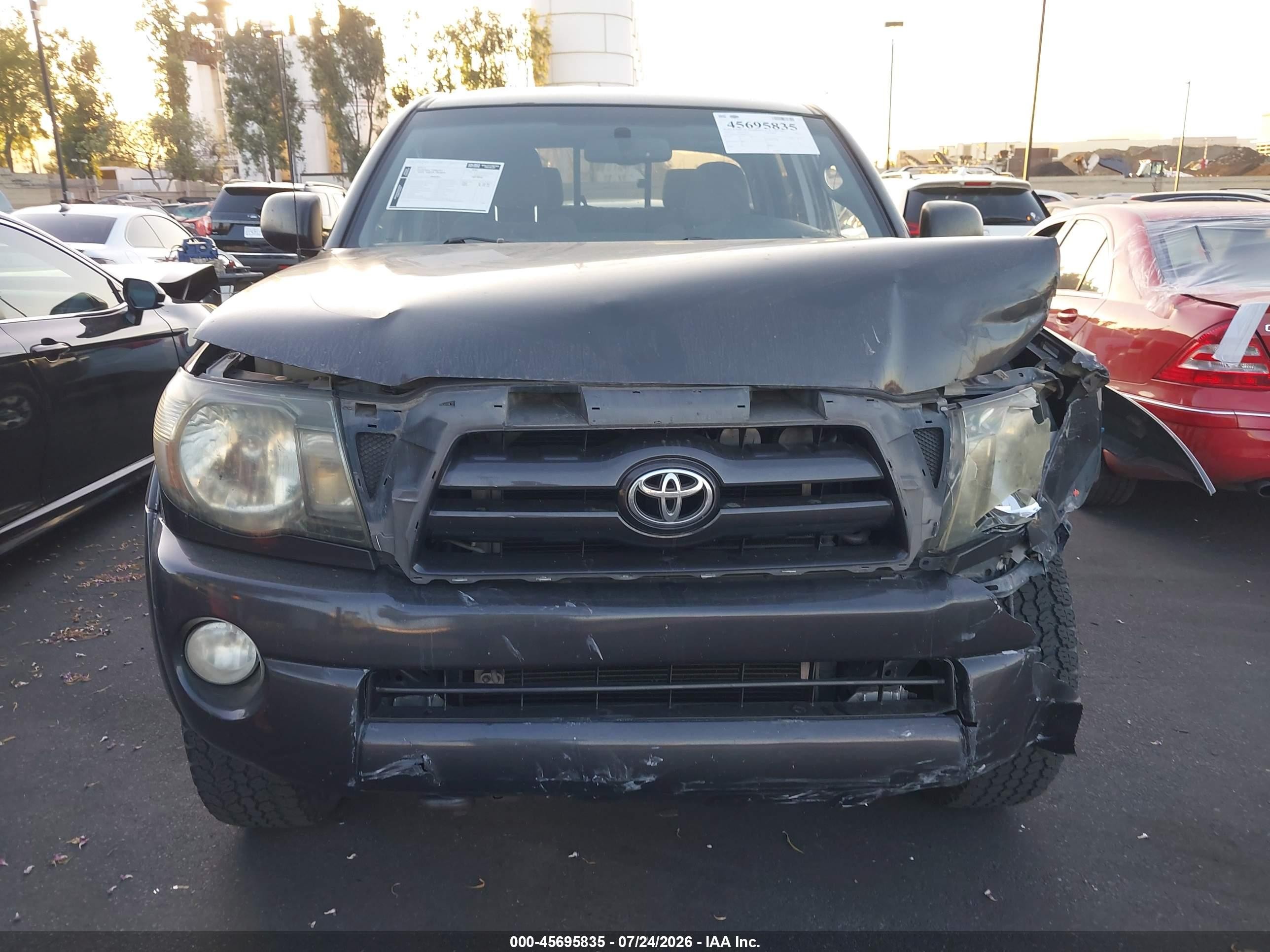 2009 Toyota Tacoma Prerunner V6 Gray vin: 3TMJU62NX9M091051