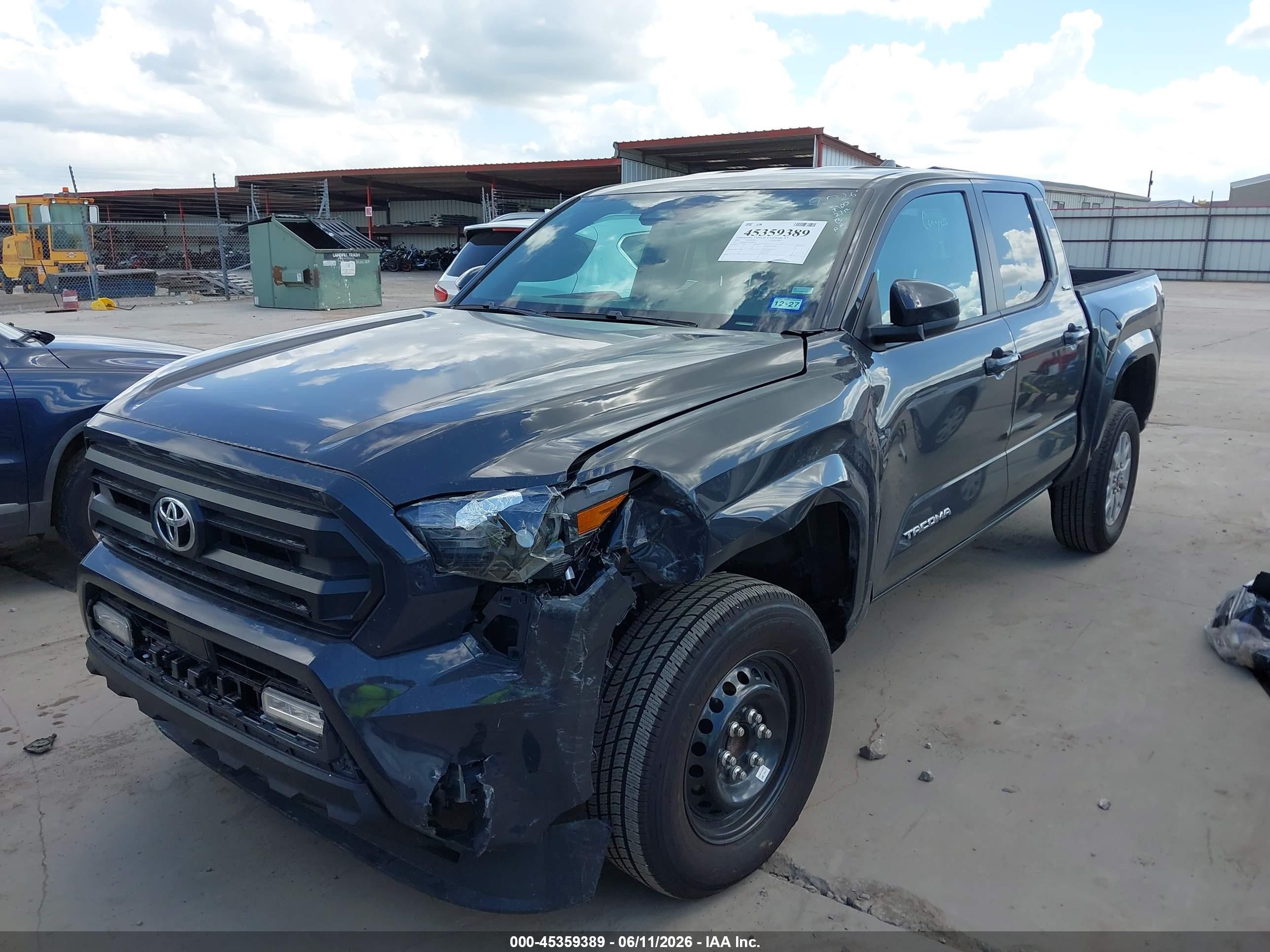 2026 Toyota Tacoma Sr5 Черный vin: 3TMKB5FN3TM058026