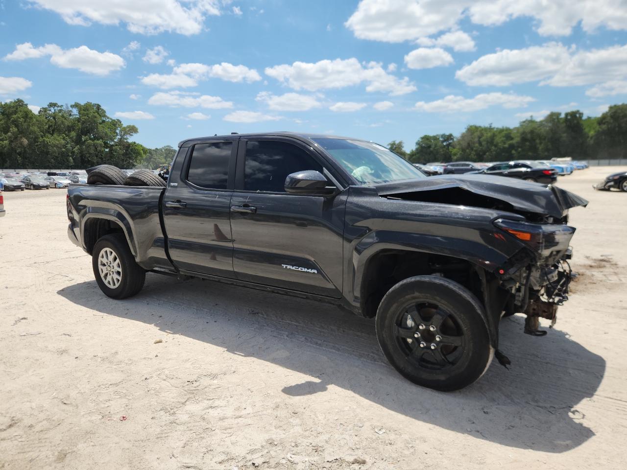 2024 Toyota Tacoma Sr5 Gray vin: 3TMKB5FN4RM023973 Damage: Right Front Fender, Misaligned, Repair Required