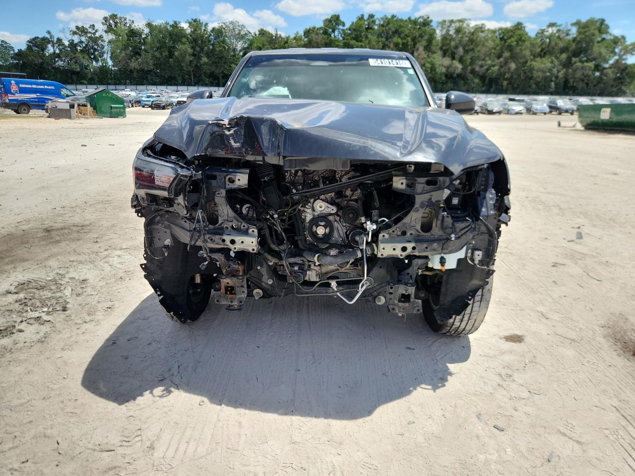 2024 Toyota Tacoma Sr5 Gray vin: 3TMKB5FN4RM023973 Damage: Front Bumper Reinforcement, Broken, Replacement Required