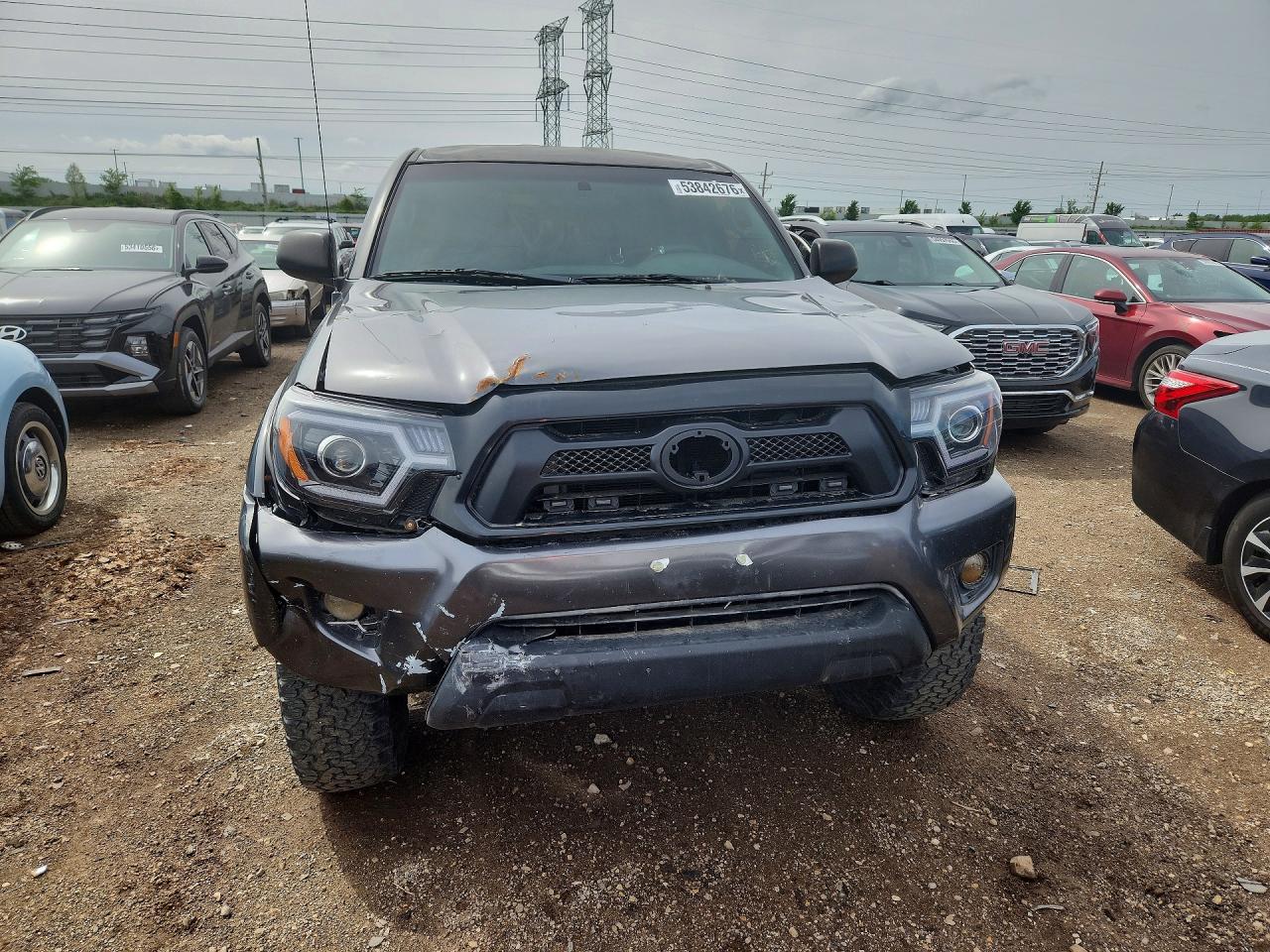 2014 Toyota Tacoma Double Cab Prerunner Long Bed Gray vin: 3TMKU4HN0EM040295