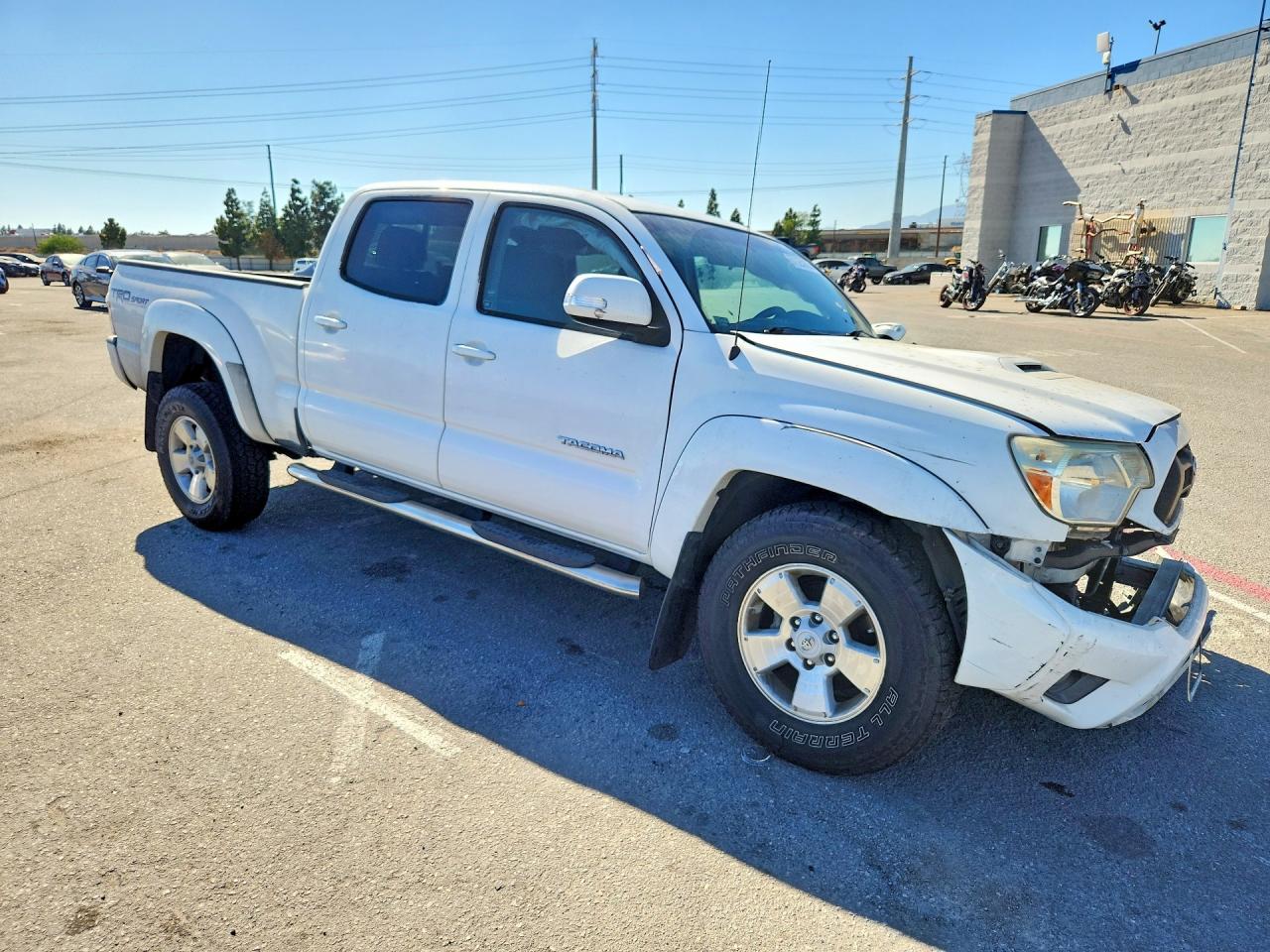 2015 Toyota Tacoma Double Cab Prerunner Long Bed White vin: 3TMKU4HN1FM046530