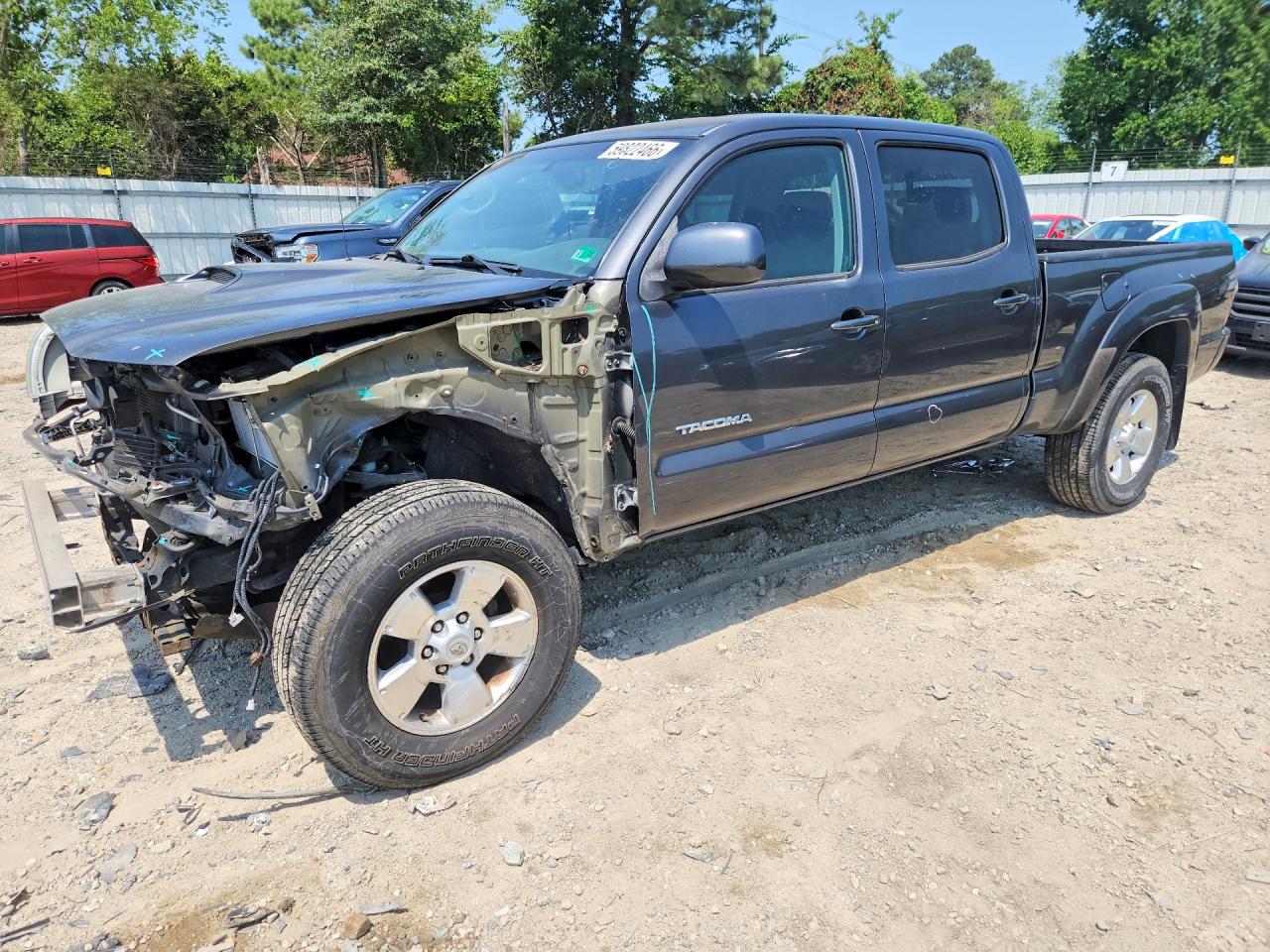 2011 Toyota Tacoma Double Cab Prerunner Long Bed Gray vin: 3TMKU4HN2BM029083