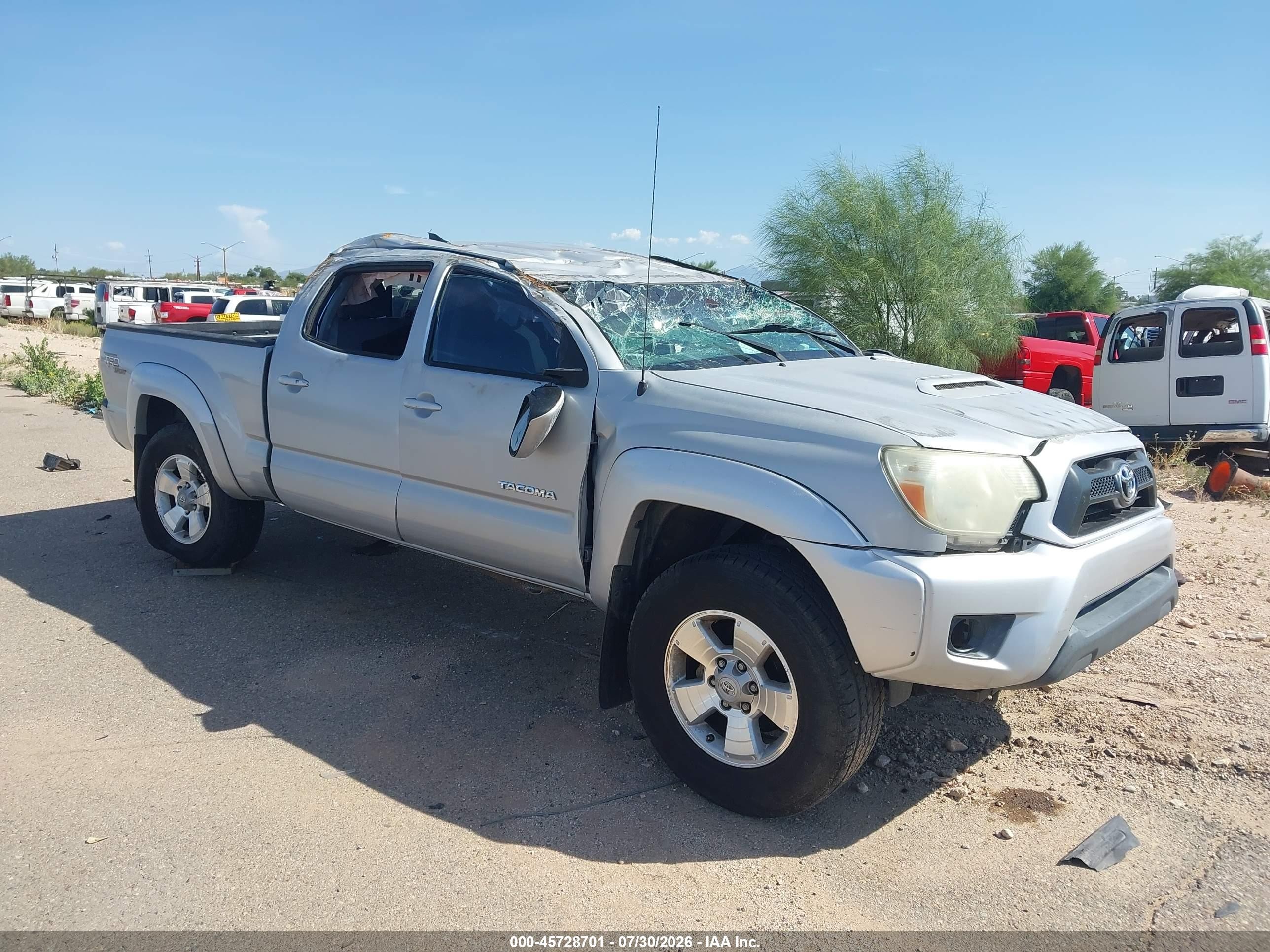 2012 Toyota Tacoma Prerunner V6 Silver vin: 3TMKU4HN2CM033166