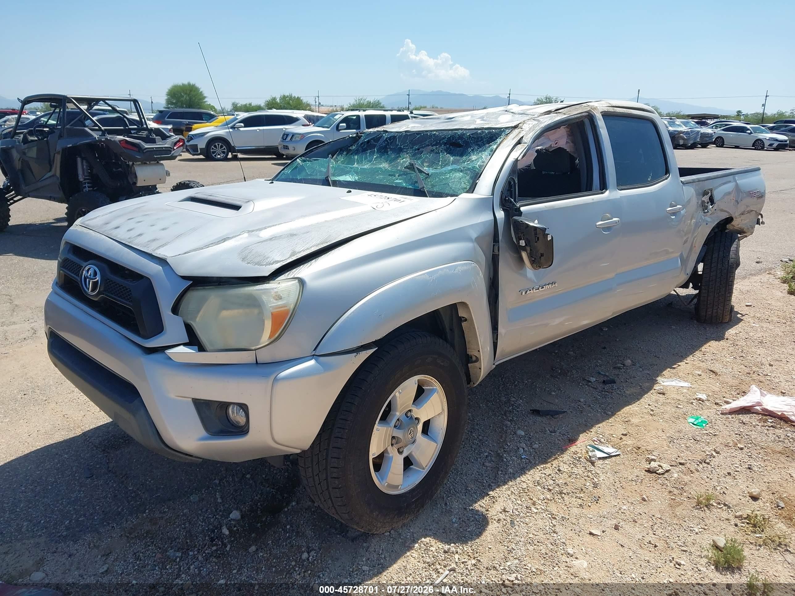 2012 Toyota Tacoma Prerunner V6 Silver vin: 3TMKU4HN2CM033166