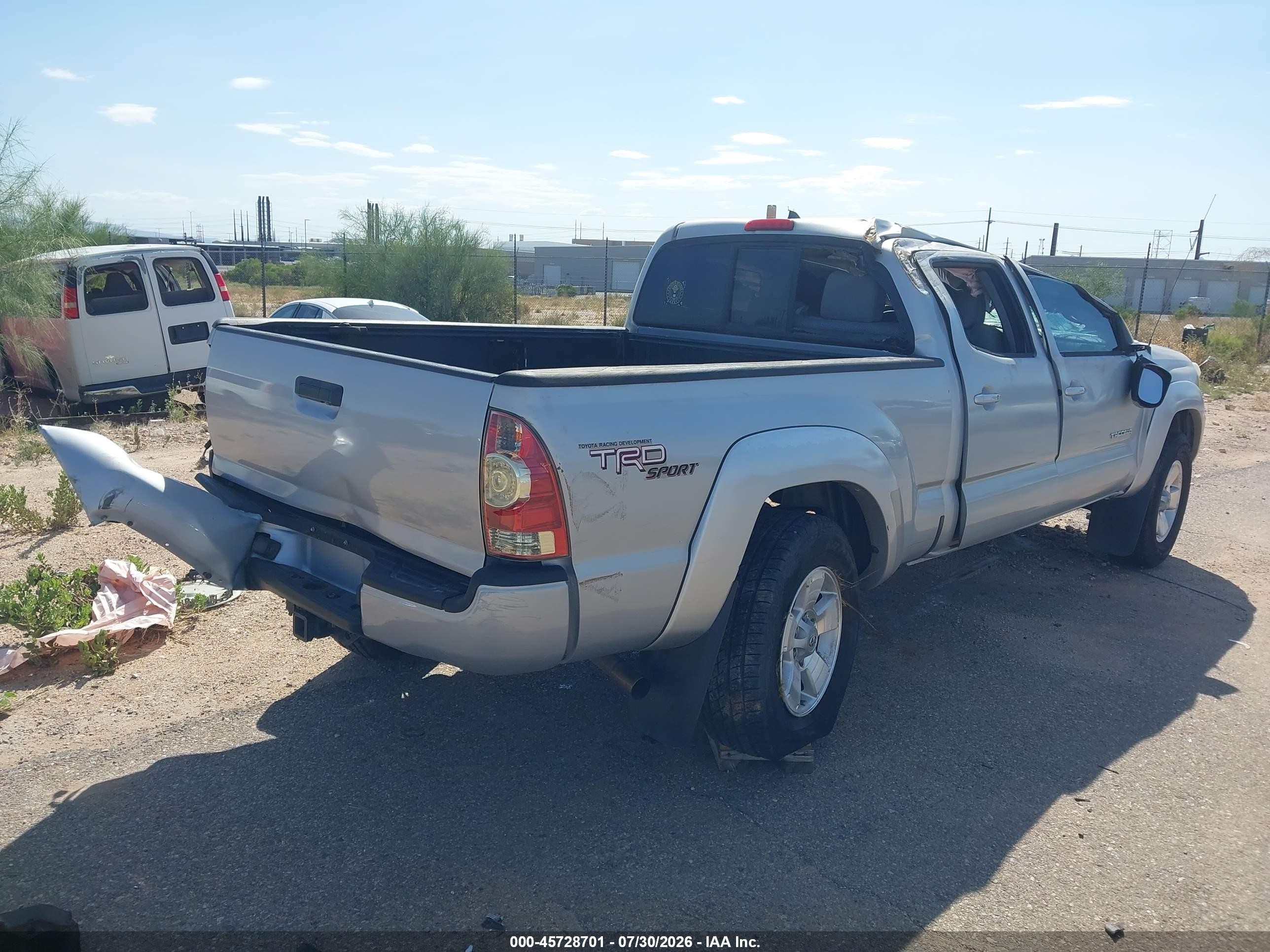 2012 Toyota Tacoma Prerunner V6 Silver vin: 3TMKU4HN2CM033166
