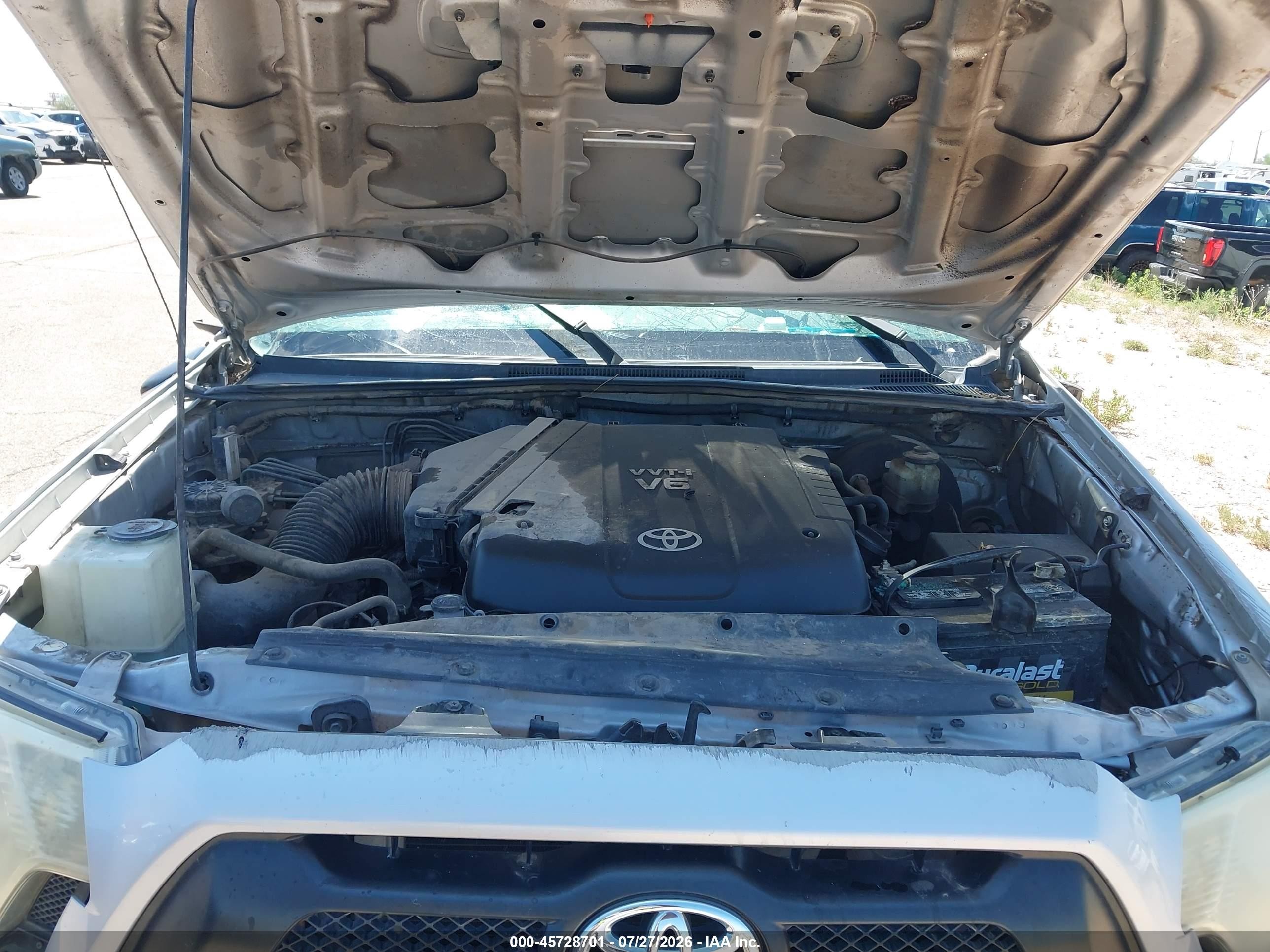 2012 Toyota Tacoma Prerunner V6 Silver vin: 3TMKU4HN2CM033166