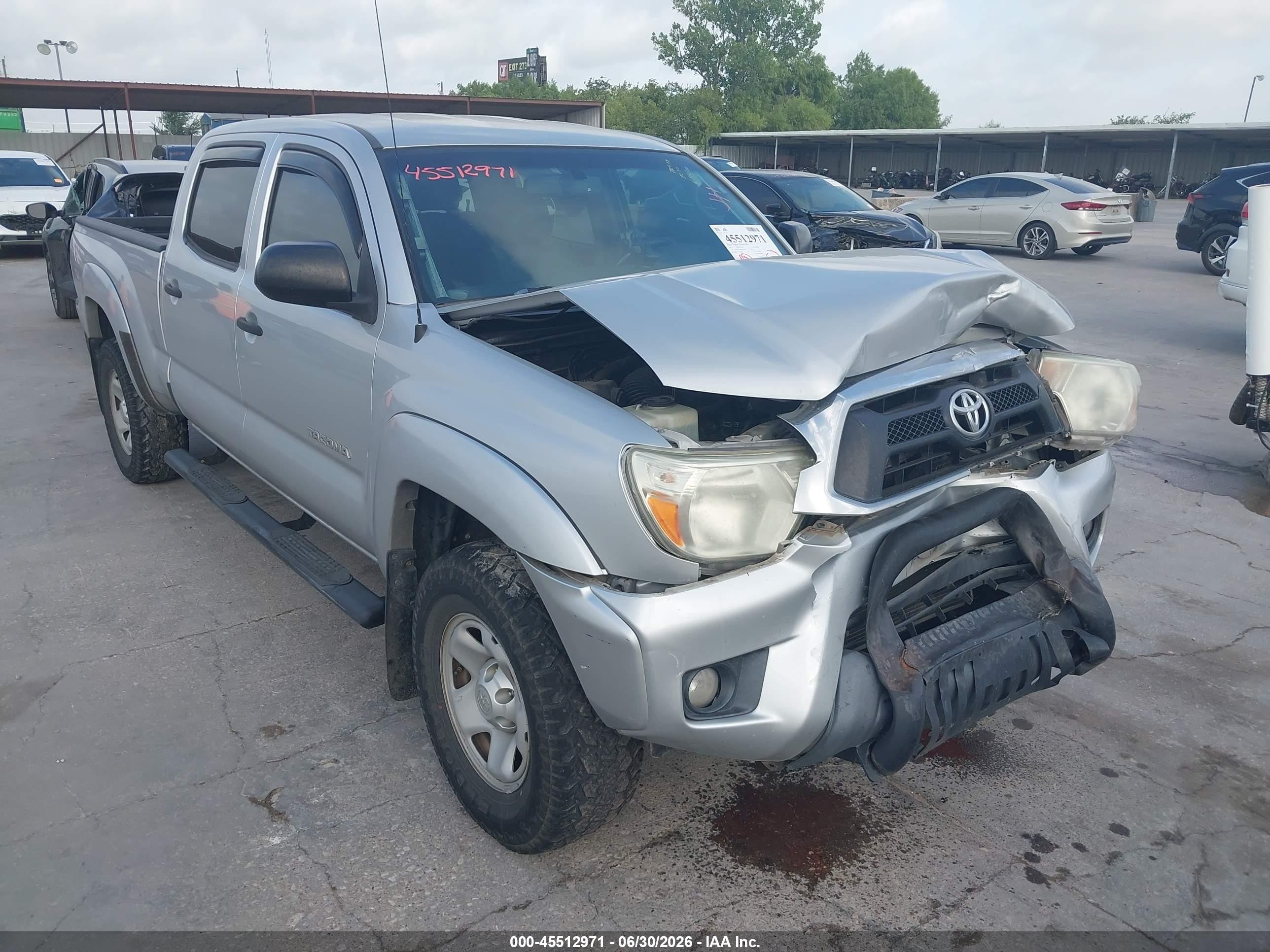 2013 Toyota Tacoma Prerunner V6 Gray vin: 3TMKU4HN2DM038255