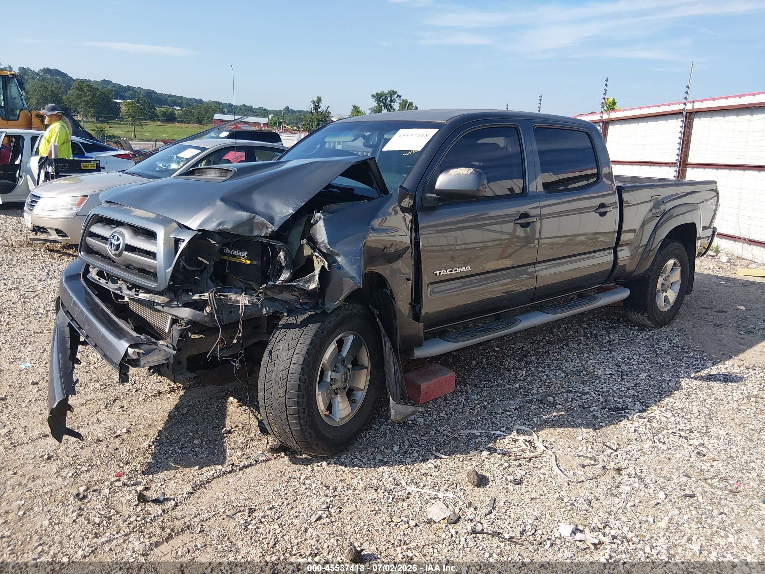 2010 Toyota Tacoma Prerunner V6 Gray vin: 3TMKU4HN3AM025364