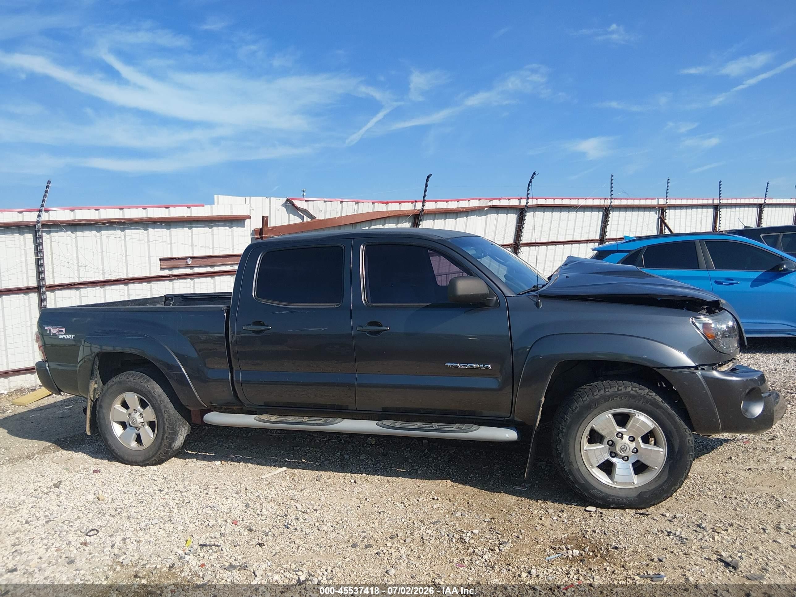 2010 Toyota Tacoma Prerunner V6 Gray vin: 3TMKU4HN3AM025364