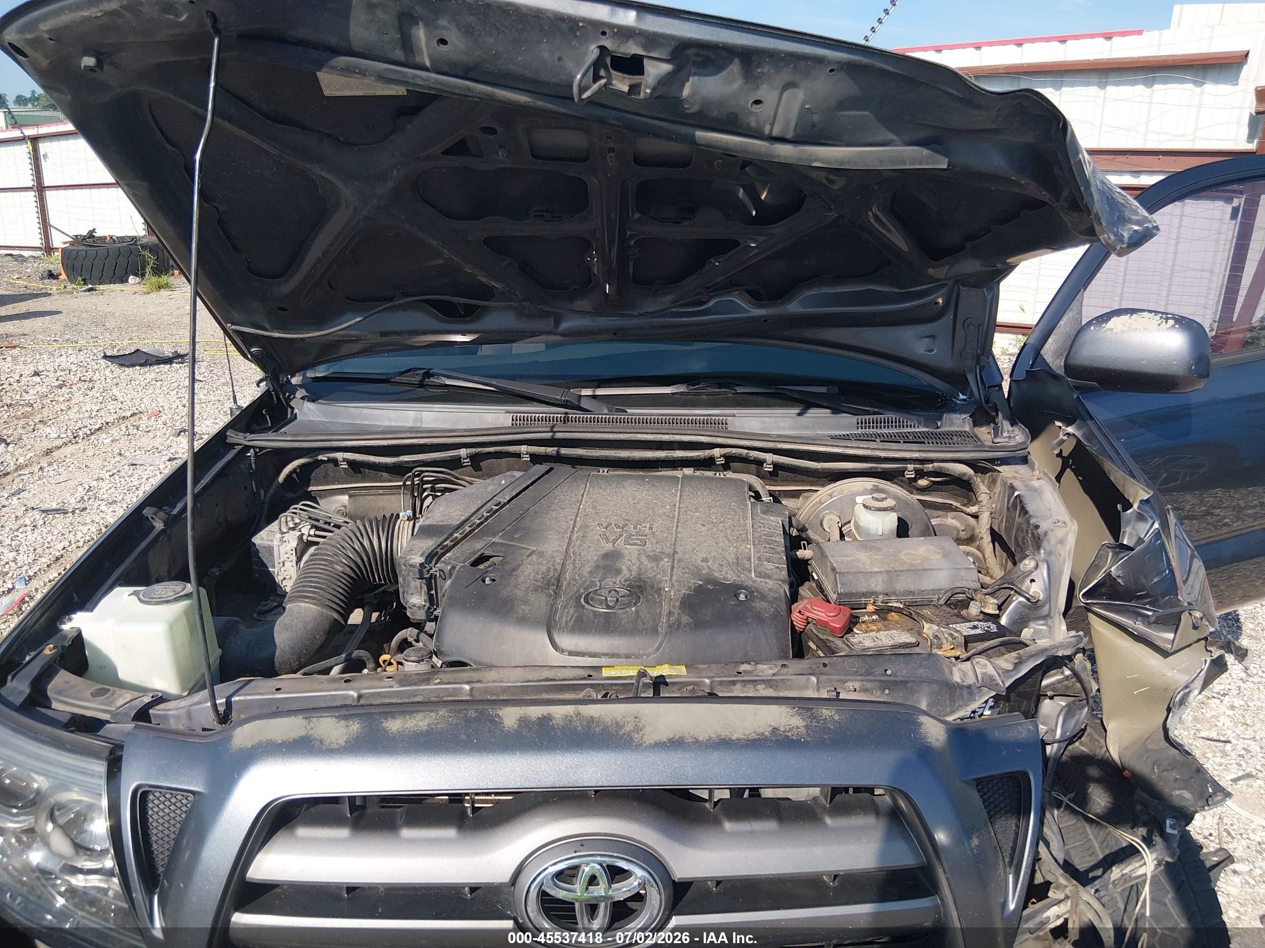 2010 Toyota Tacoma Prerunner V6 Gray vin: 3TMKU4HN3AM025364