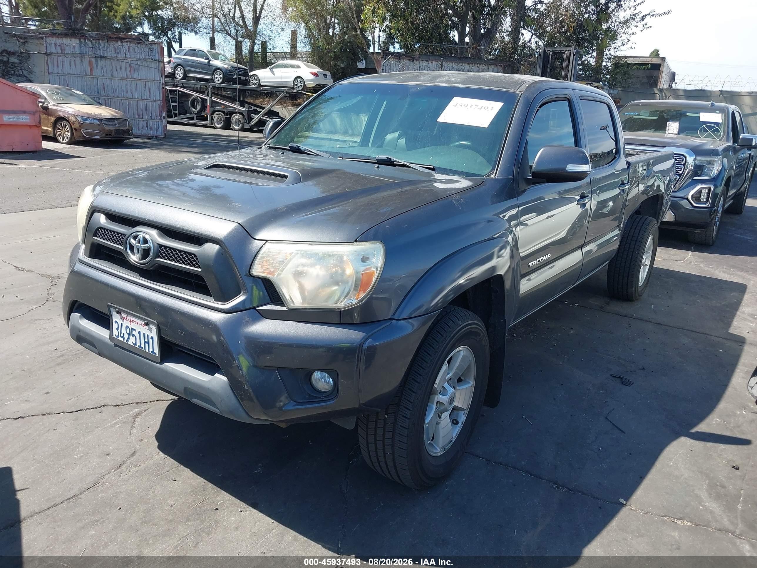 2013 Toyota Tacoma Prerunner V6 Gray vin: 3TMKU4HN3DM035283