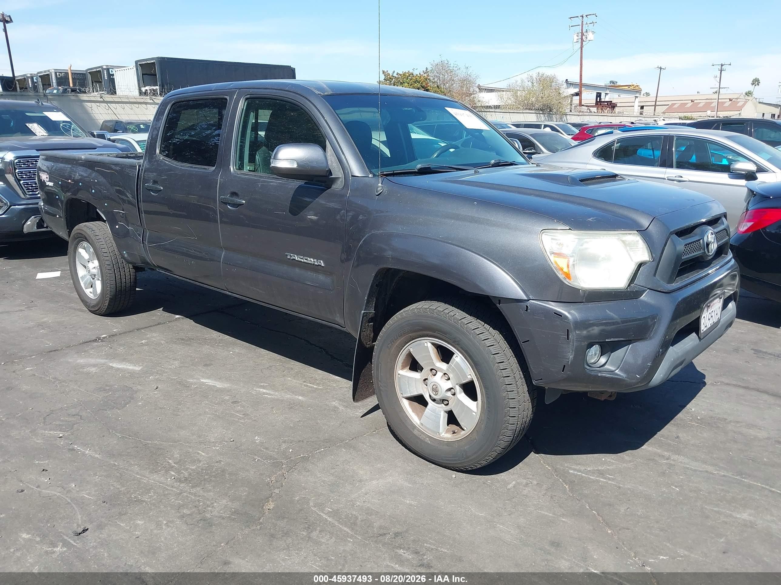 2013 Toyota Tacoma Prerunner V6 Gray vin: 3TMKU4HN3DM035283