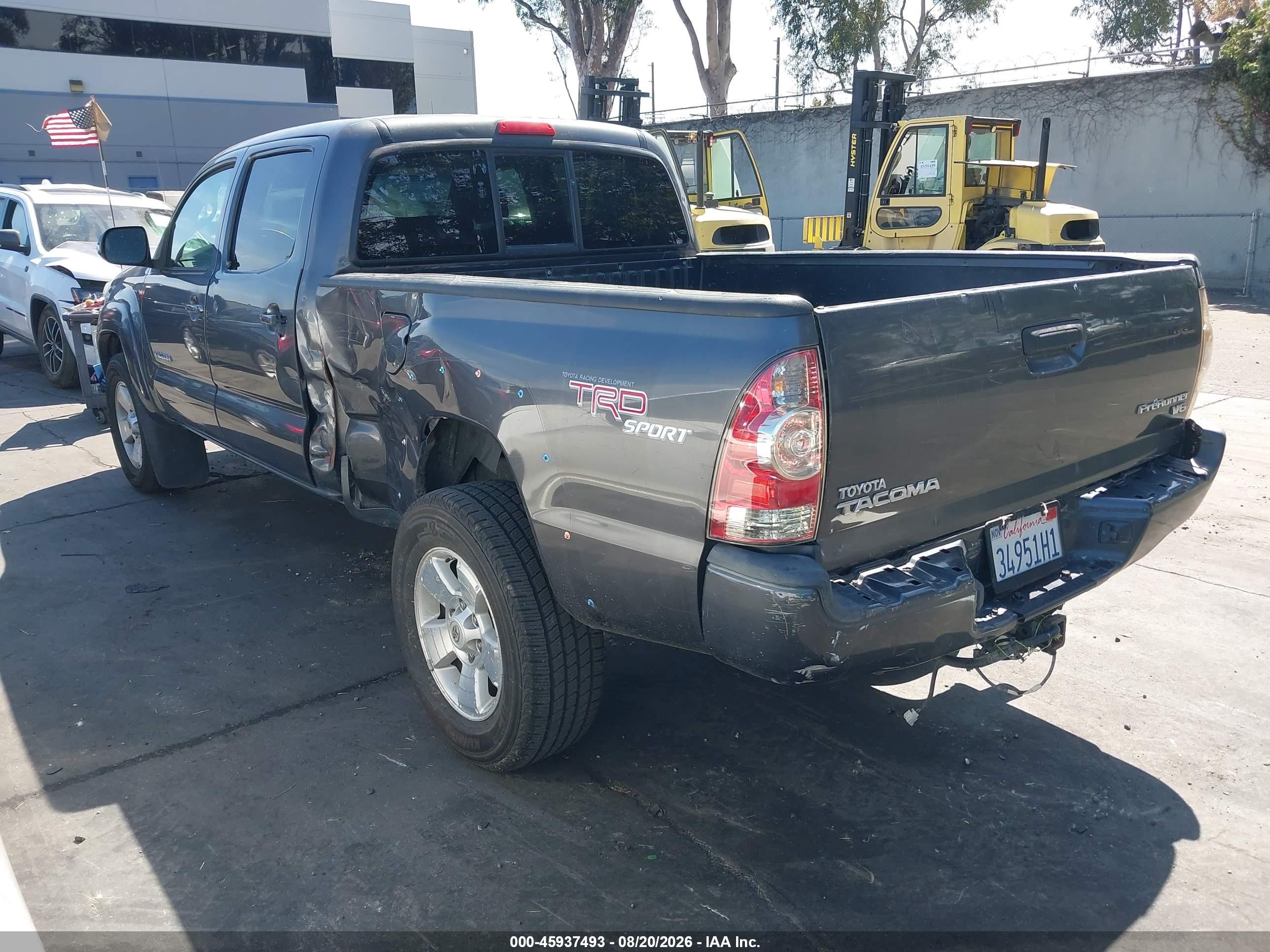 2013 Toyota Tacoma Prerunner V6 Gray vin: 3TMKU4HN3DM035283
