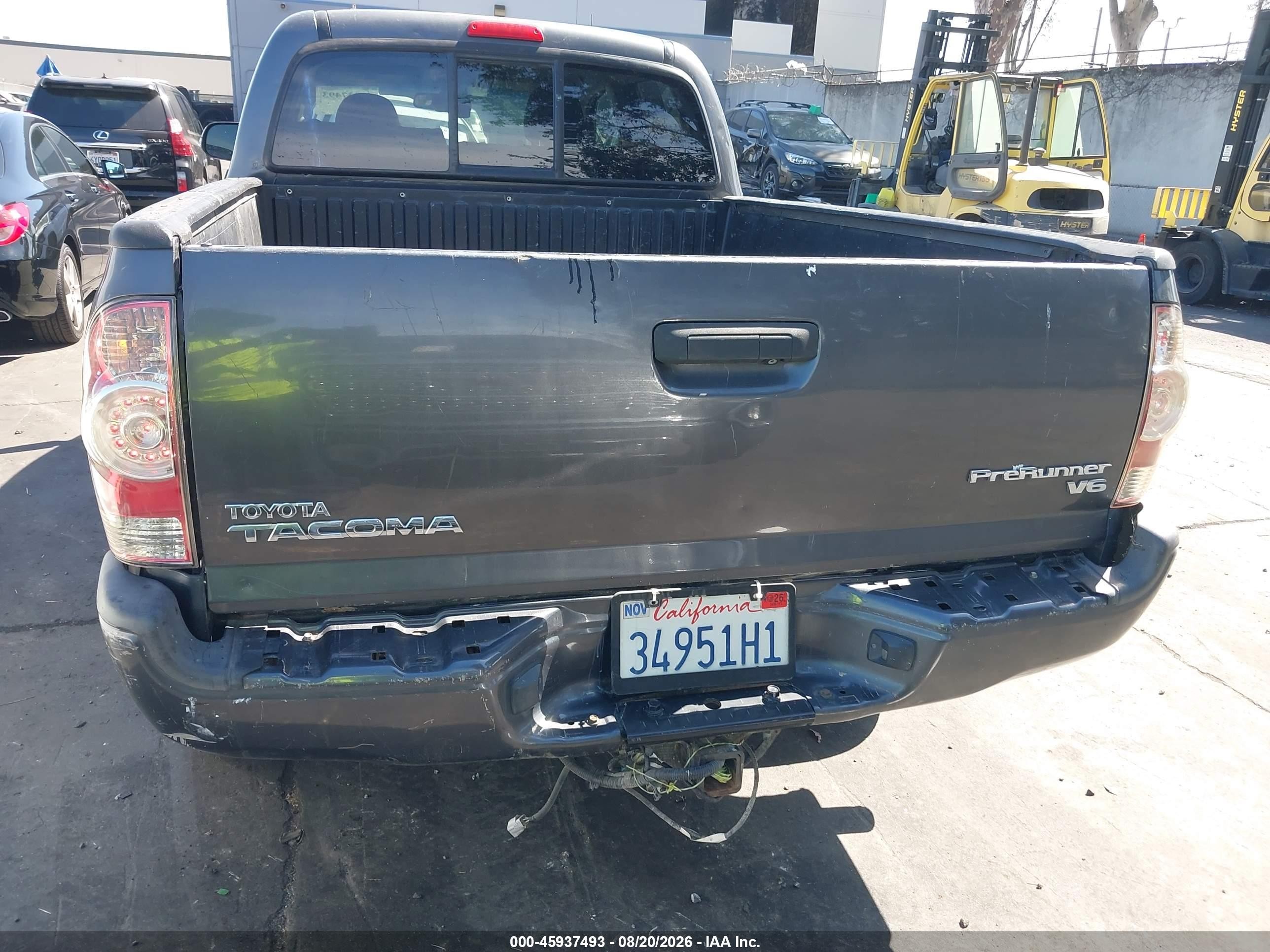 2013 Toyota Tacoma Prerunner V6 Gray vin: 3TMKU4HN3DM035283