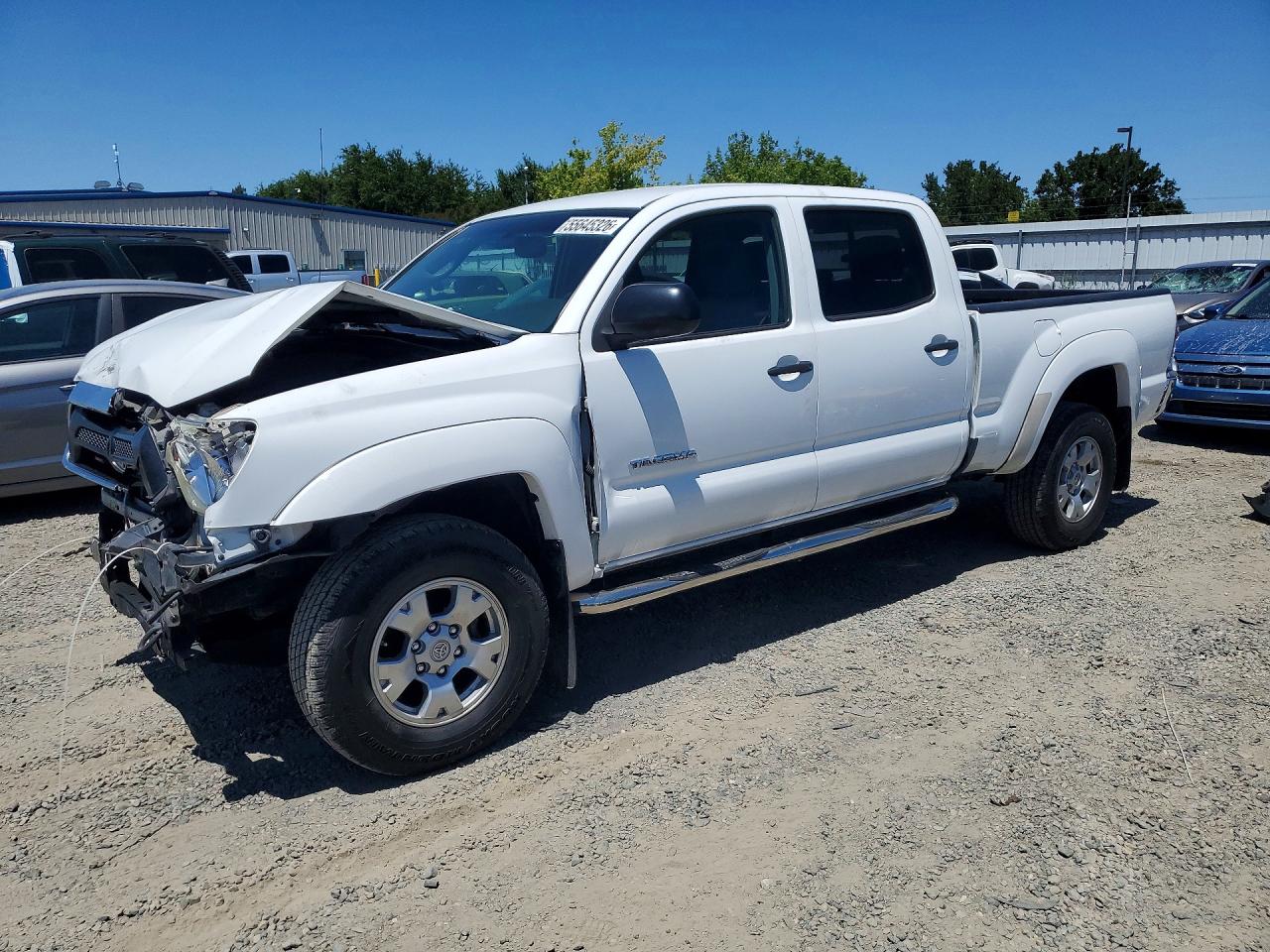 2012 Toyota Tacoma Double Cab Prerunner Long Bed White vin: 3TMKU4HN4CM034061