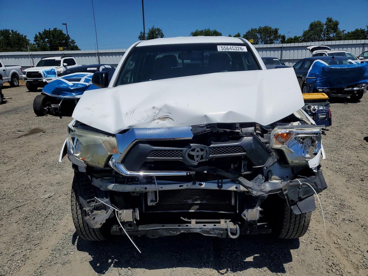 2012 Toyota Tacoma Double Cab Prerunner Long Bed White vin: 3TMKU4HN4CM034061