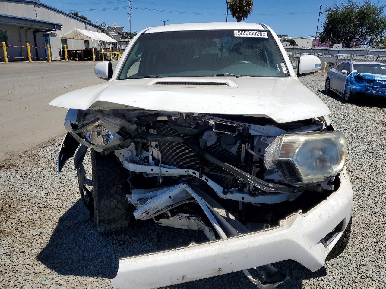 2015 Toyota Tacoma Double Cab Prerunner Long Bed White vin: 3TMKU4HN4FM046425