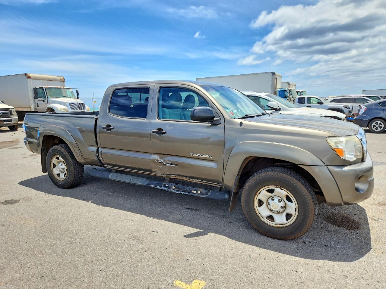 2010 Toyota Tacoma Double Cab Prerunner Long Bed Gray vin: 3TMKU4HN5AM025690