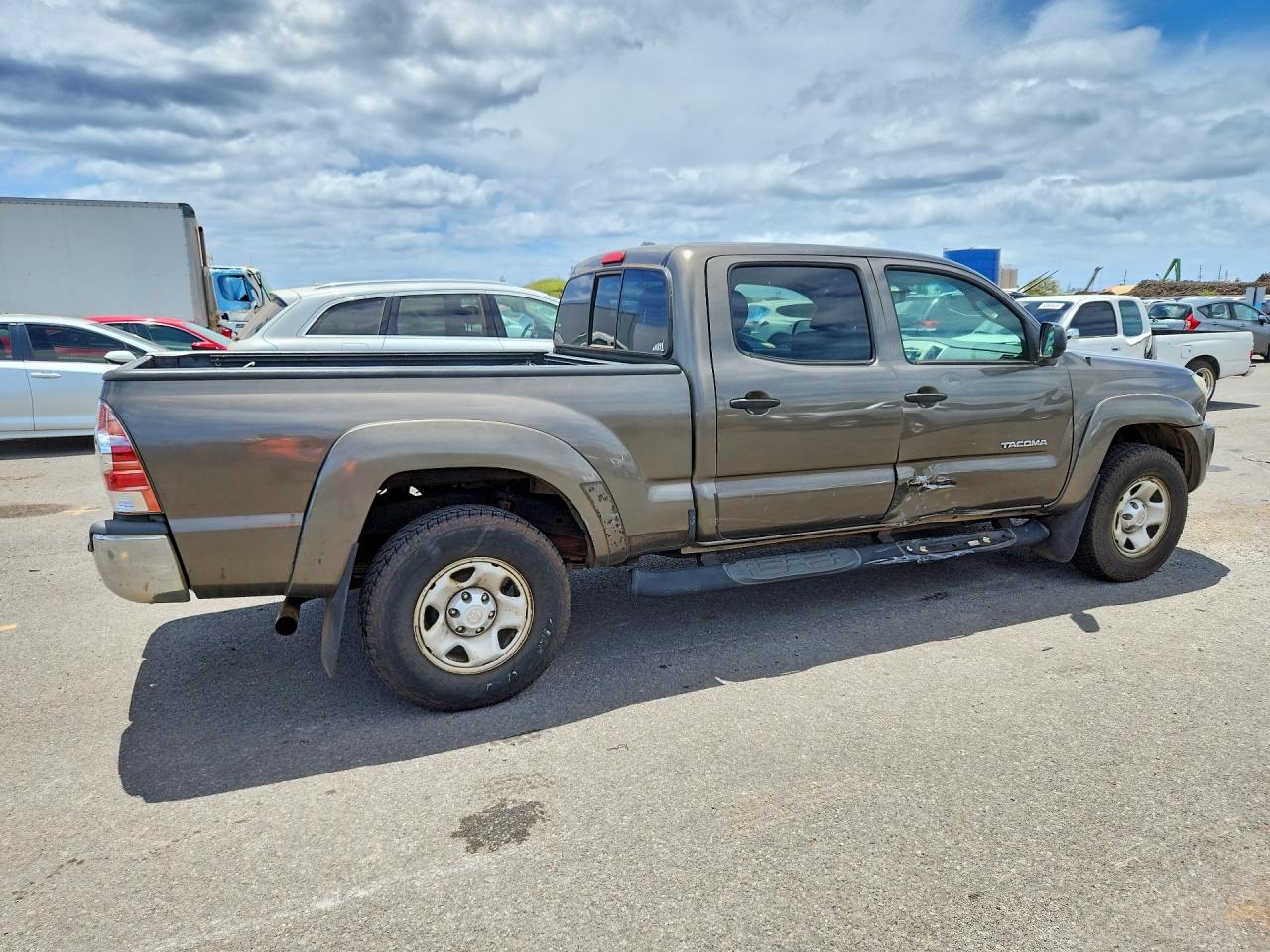 2010 Toyota Tacoma Double Cab Prerunner Long Bed Gray vin: 3TMKU4HN5AM025690