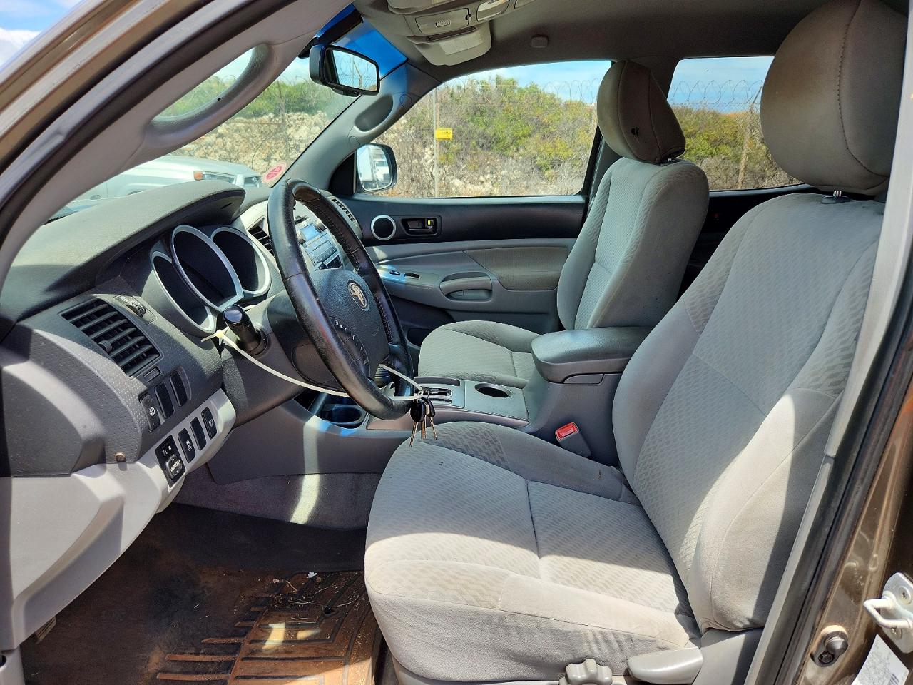 2010 Toyota Tacoma Double Cab Prerunner Long Bed Gray vin: 3TMKU4HN5AM025690