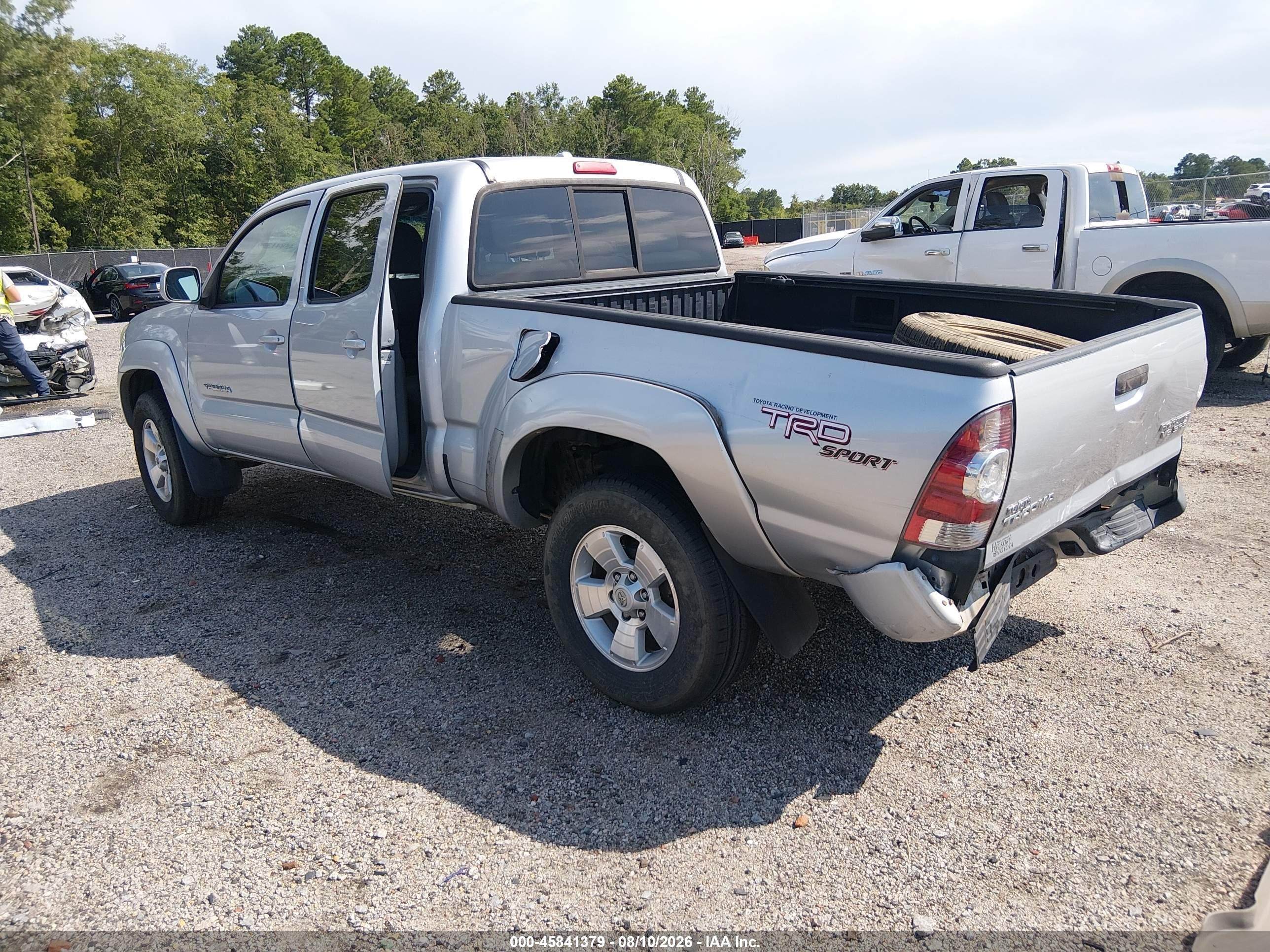 2010 Toyota Tacoma Prerunner V6 Silver vin: 3TMKU4HN5AM025821