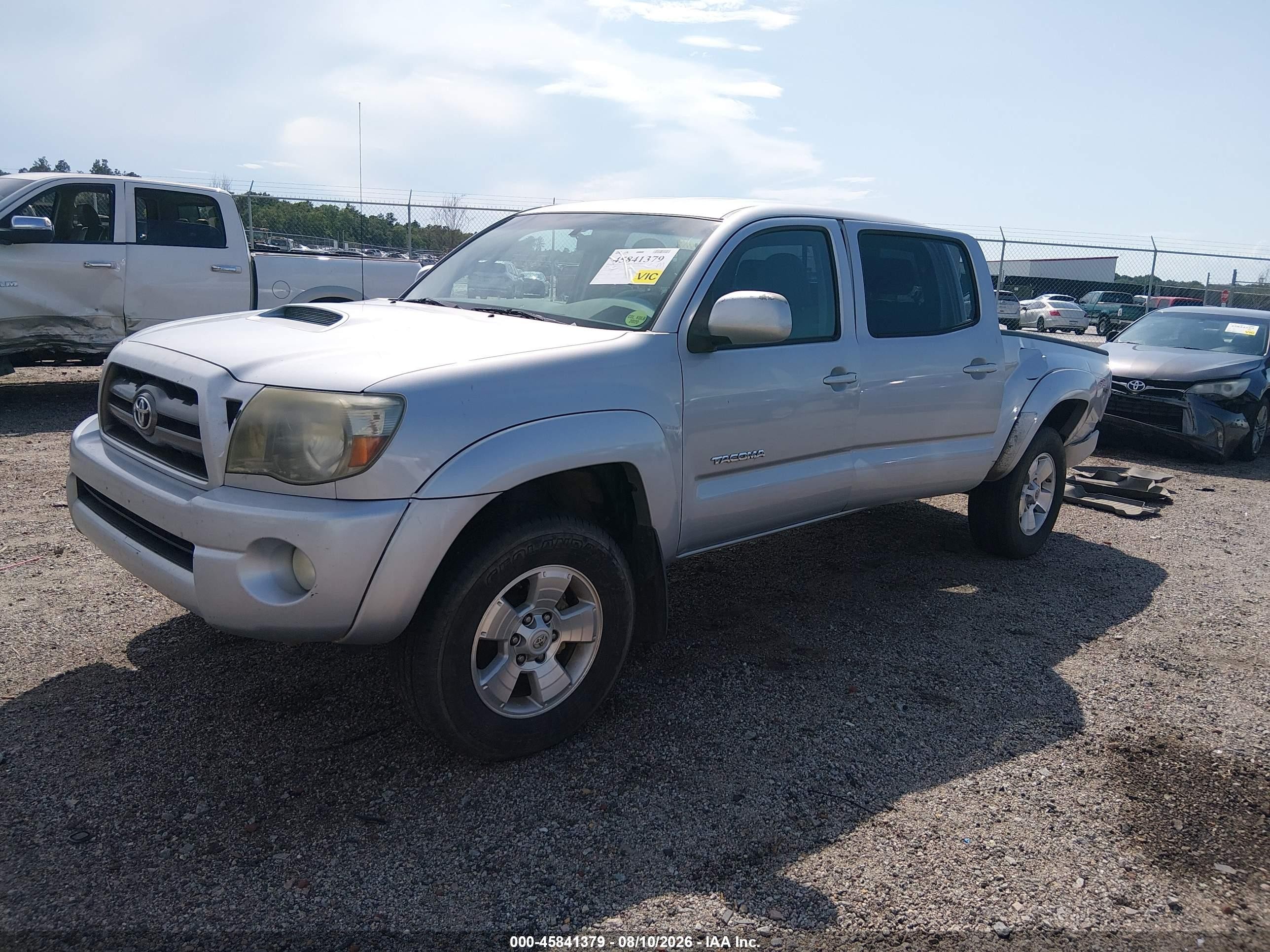 2010 Toyota Tacoma Prerunner V6 Silver vin: 3TMKU4HN5AM025821