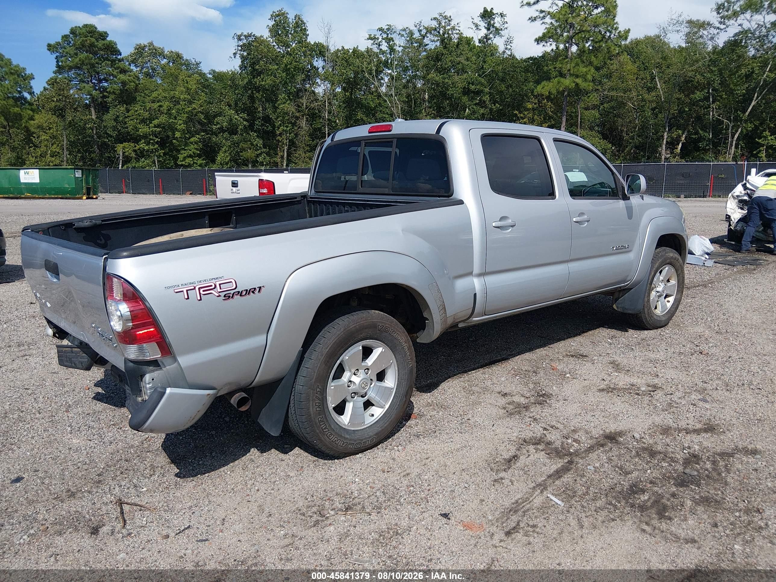 2010 Toyota Tacoma Prerunner V6 Silver vin: 3TMKU4HN5AM025821