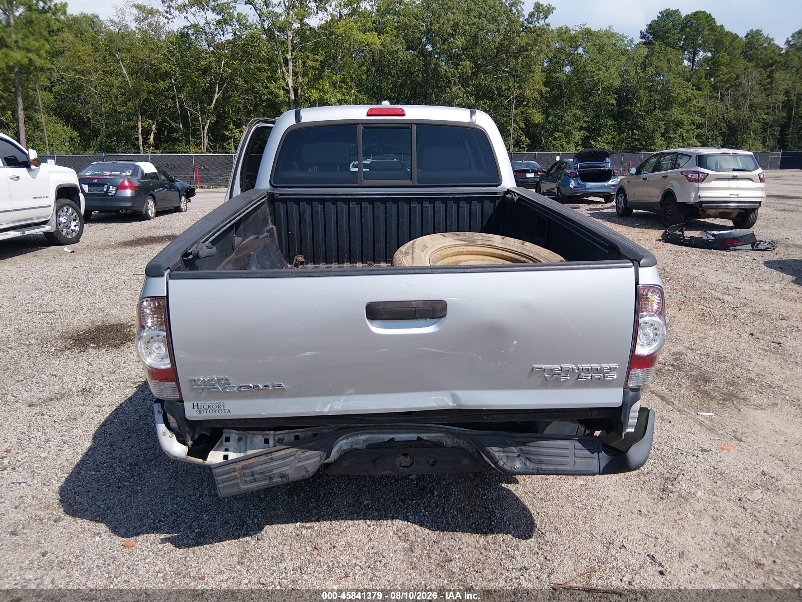 2010 Toyota Tacoma Prerunner V6 Silver vin: 3TMKU4HN5AM025821