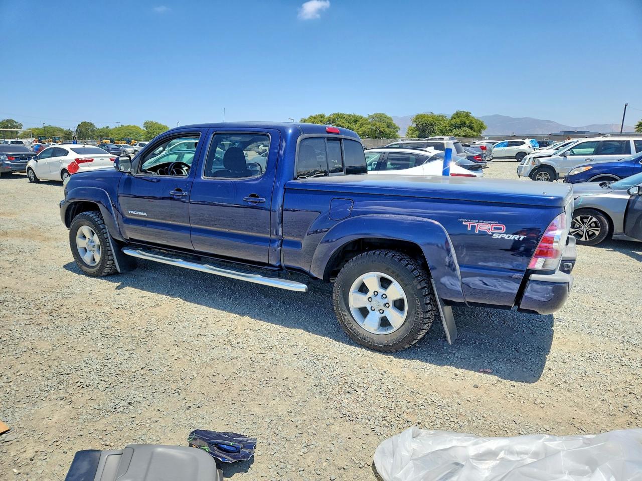2013 Toyota Tacoma Double Cab Prerunner Long Bed Blue vin: 3TMKU4HN5DM035205