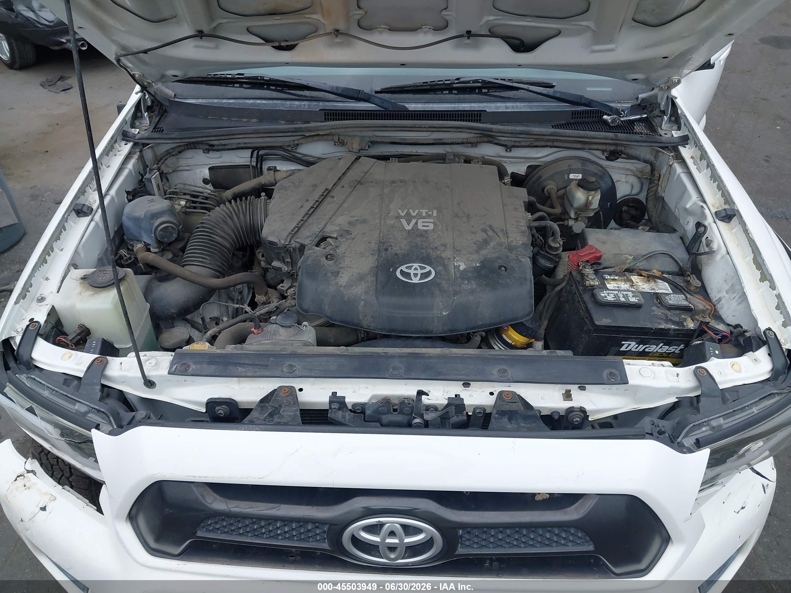 2013 Toyota Tacoma Prerunner V6 White vin: 3TMKU4HN5DM038167