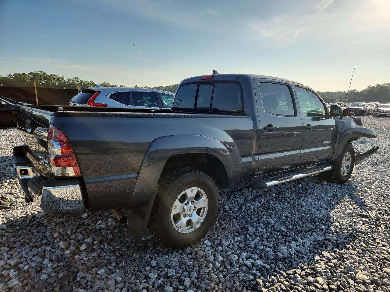 2015 Toyota Tacoma Double Cab Prerunner Long Bed Gray vin: 3TMKU4HN5FM046224