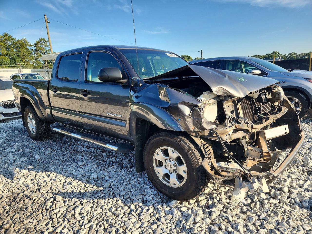 2015 Toyota Tacoma Double Cab Prerunner Long Bed Gray vin: 3TMKU4HN5FM046224