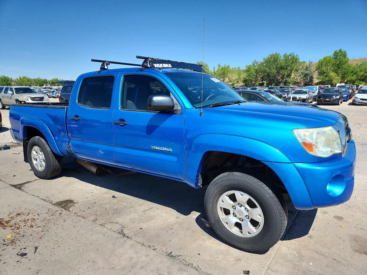 2011 Toyota Tacoma Double Cab Prerunner Long Bed Blue vin: 3TMKU4HN7BM028494