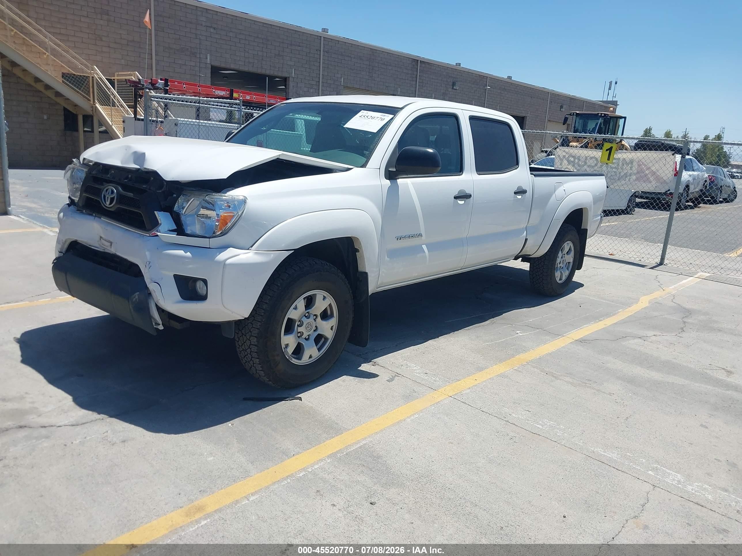 2013 Toyota Tacoma Prerunner V6 White vin: 3TMKU4HN7DM037263