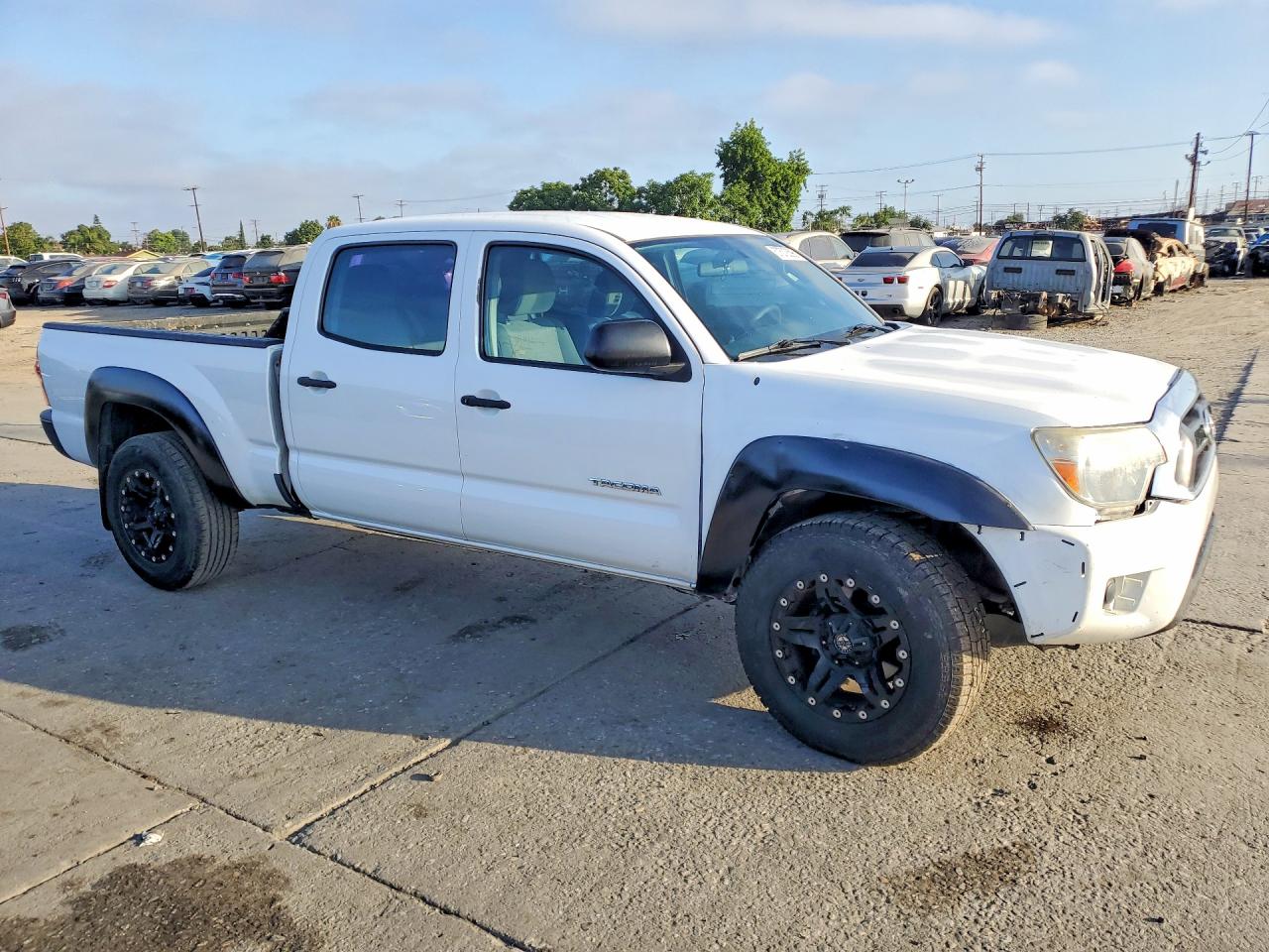 2015 Toyota Tacoma Prerunner V6 White vin: 3TMKU4HN7FM045060