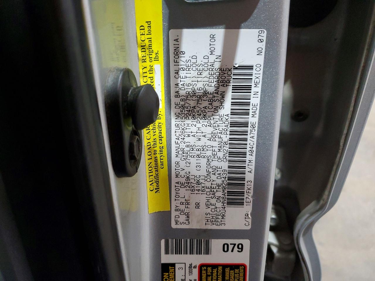 2010 Toyota Tacoma Prerunner V6 Silver vin: 3TMKU4HN8AM025439
