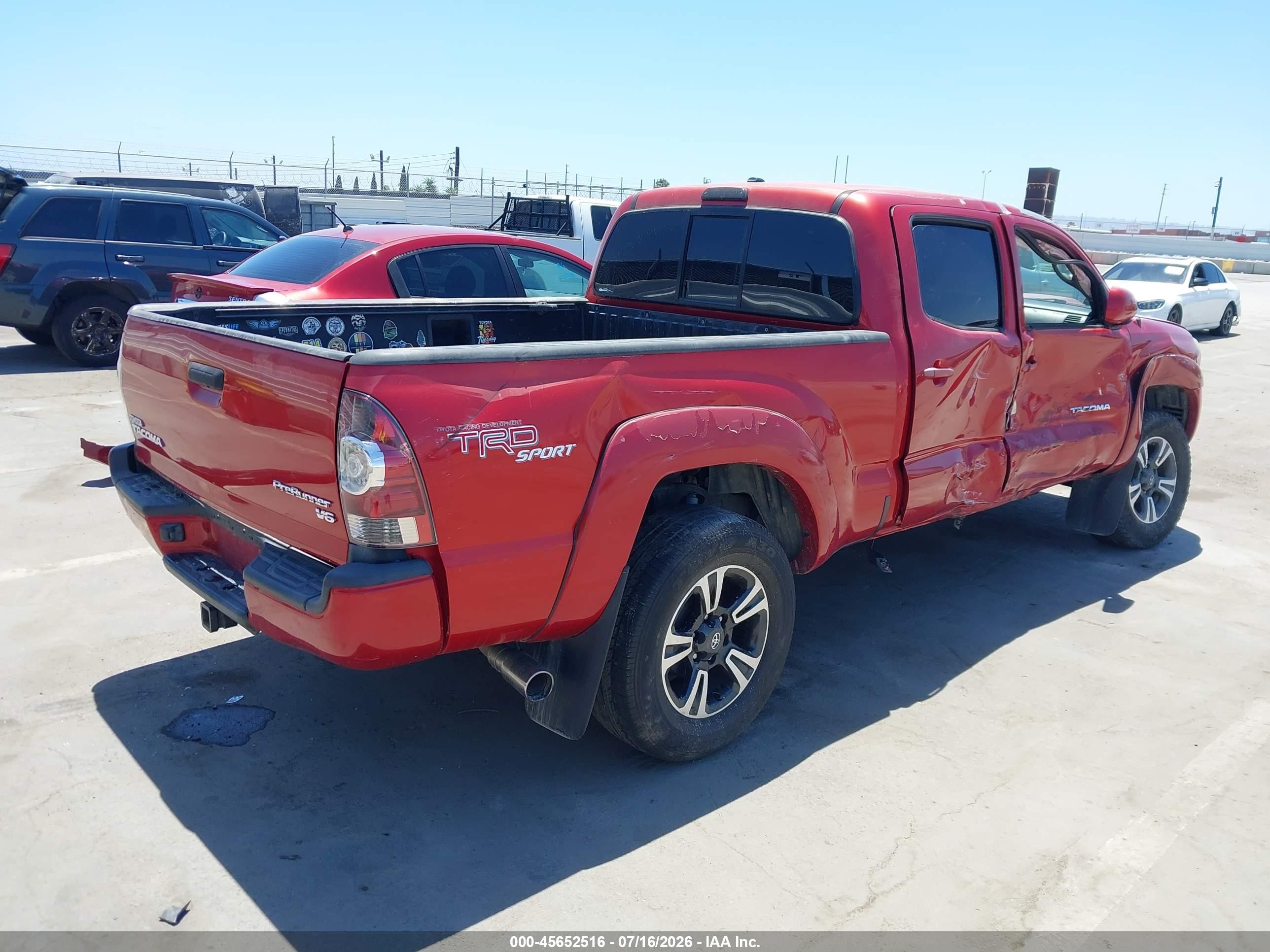 2011 Toyota Tacoma Prerunner V6 Red vin: 3TMKU4HN8BM027791