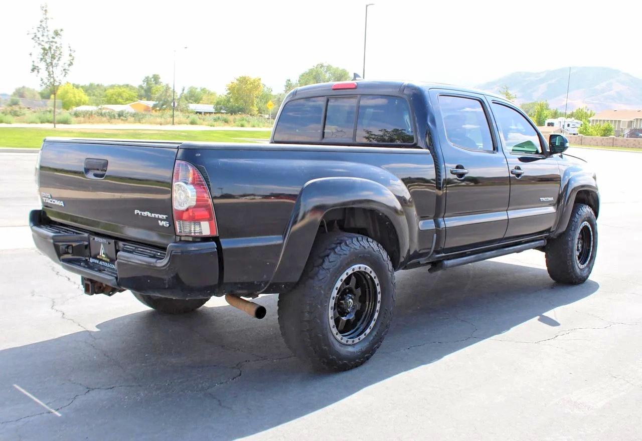 2012 Toyota Tacoma Double Cab Prerunner Long Bed Black vin: 3TMKU4HN9CM033715